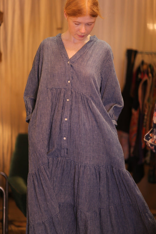 HANDWOVEN COTTON DRESS SUSIE VELINA - MOMO STUDIO BERLIN - Berlin Concept Store - sustainable & ethical fashion