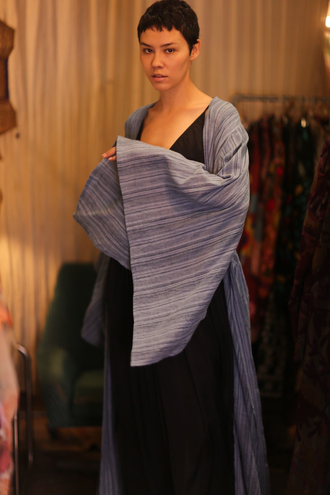 HANDWOVEN COTTON WING KIMONO PINA LAYLA - MOMO STUDIO BERLIN - Berlin Concept Store - sustainable & ethical fashion