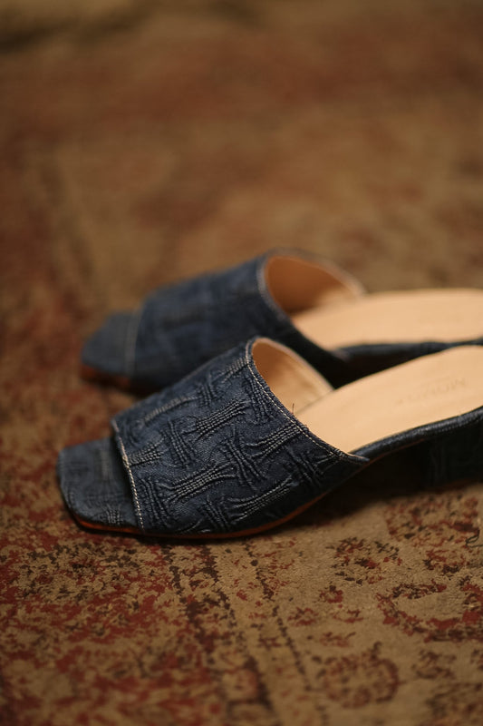 HEELED DENIM MULES JANBU - MOMO STUDIO BERLIN - Berlin Concept Store - sustainable & ethical fashion