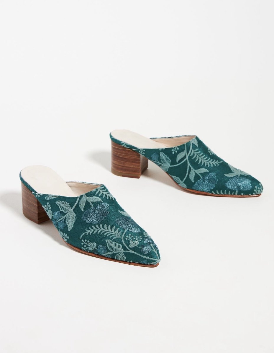 HEELED MULES EMBROIDERED X ANTHROPOLOGIE - MOMO STUDIO BERLIN - Berlin Concept Store - sustainable & ethical fashion