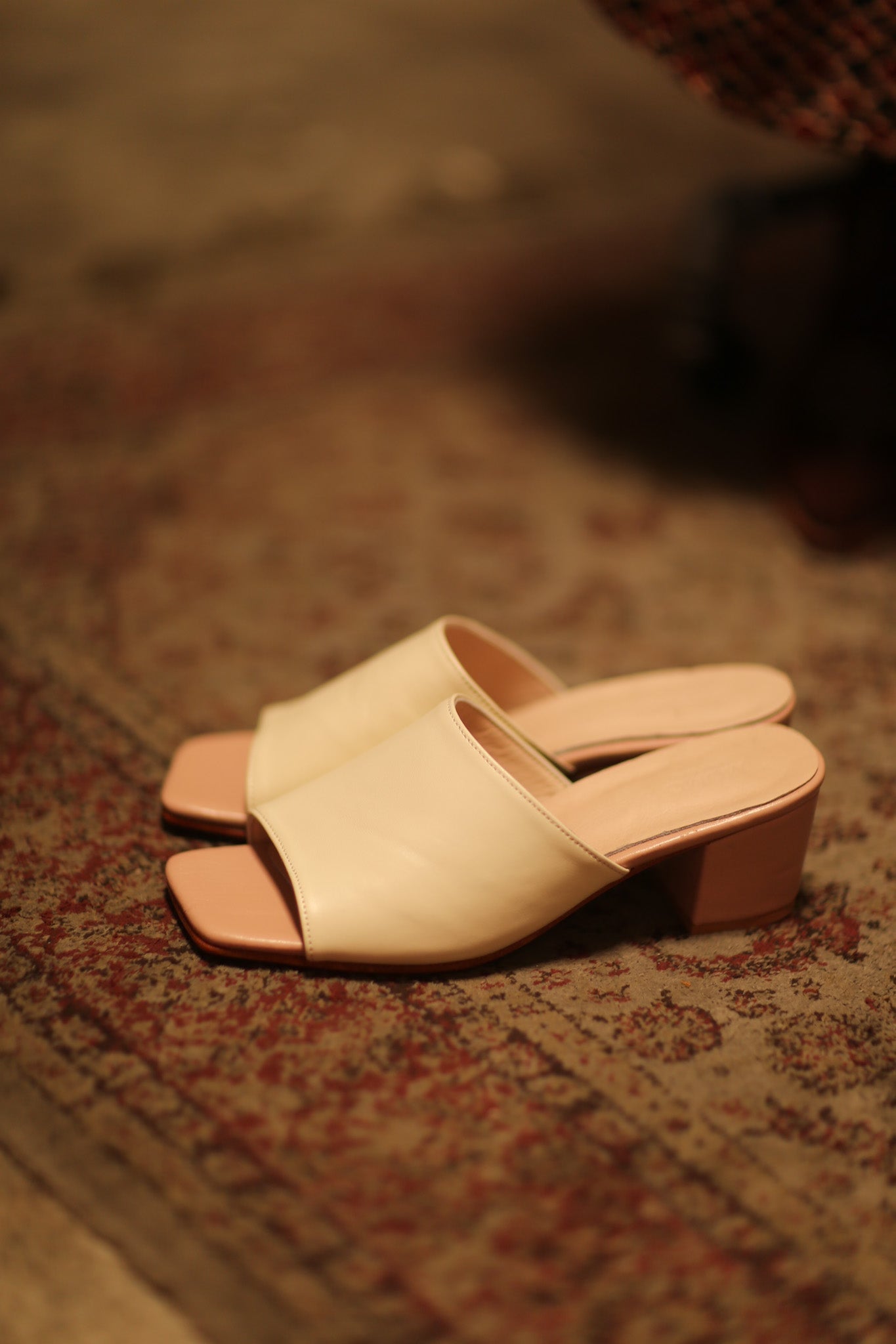 HEELED MULES LORIN CREAM NUDE PINK - MOMO STUDIO BERLIN - Berlin Concept Store - sustainable & ethical fashion