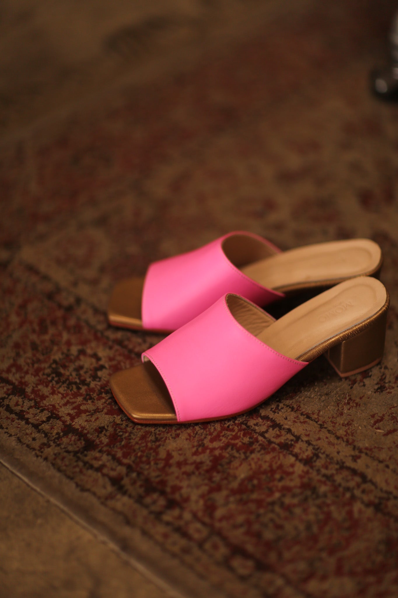 HEELED MULES LORIN PINK GOLD - MOMO STUDIO BERLIN - Berlin Concept Store - sustainable & ethical fashion