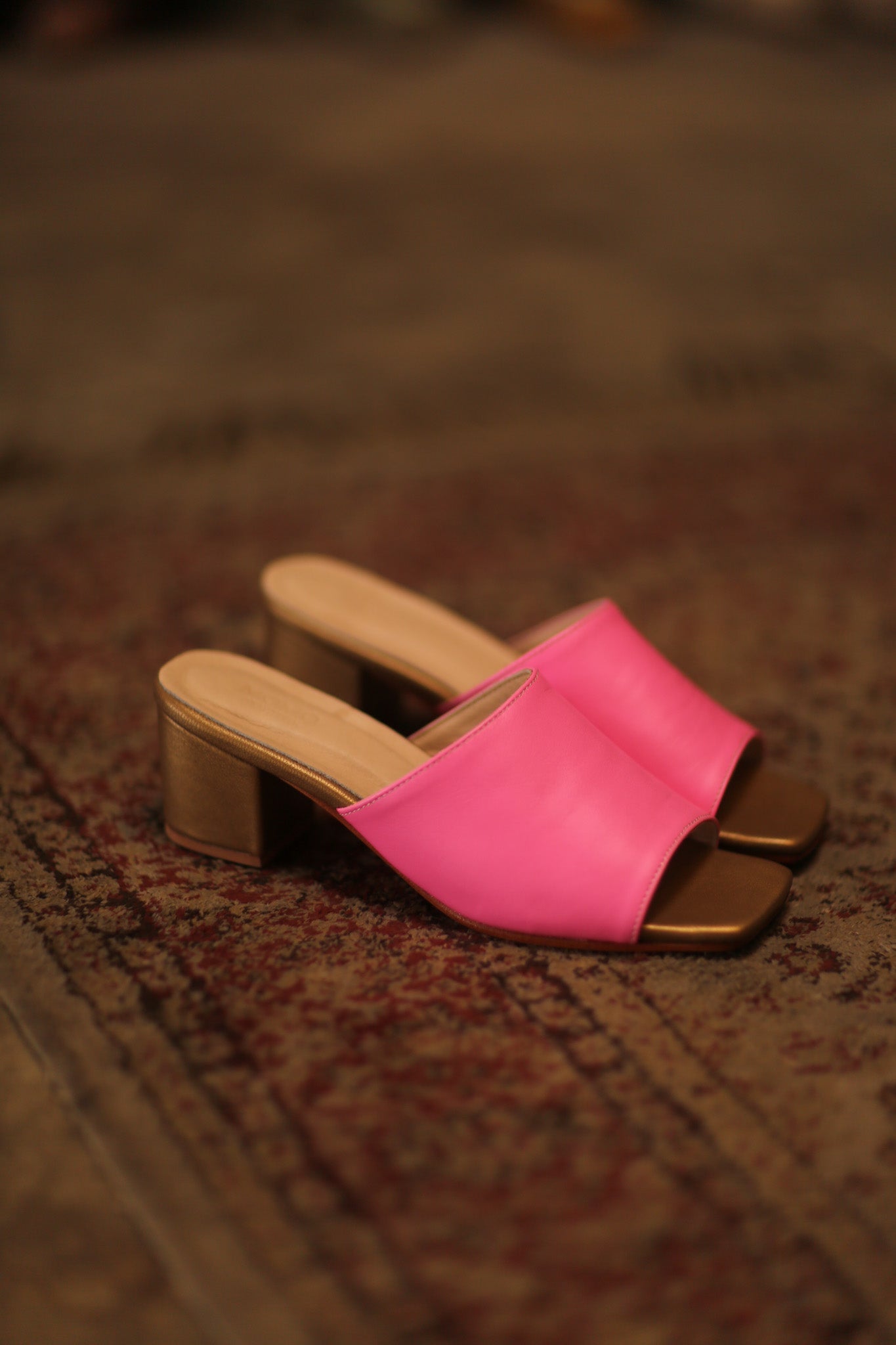 HEELED MULES LORIN PINK GOLD - MOMO STUDIO BERLIN - Berlin Concept Store - sustainable & ethical fashion