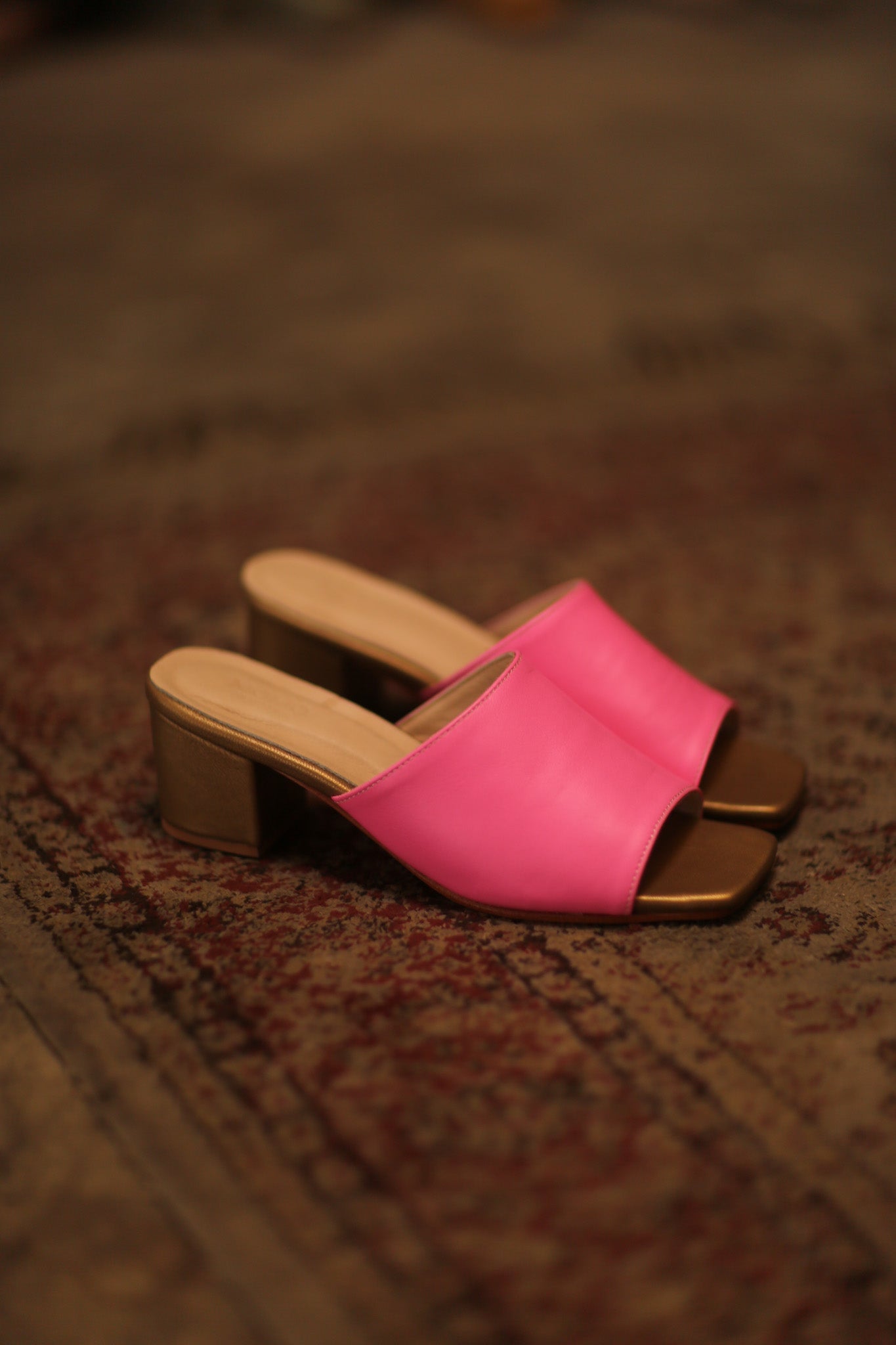 HEELED MULES LORIN PINK GOLD - MOMO STUDIO BERLIN - Berlin Concept Store - sustainable & ethical fashion