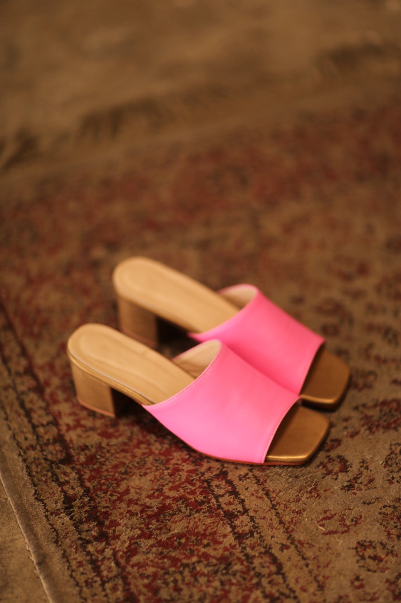 HEELED MULES LORIN PINK GOLD - MOMO STUDIO BERLIN - Berlin Concept Store - sustainable & ethical fashion