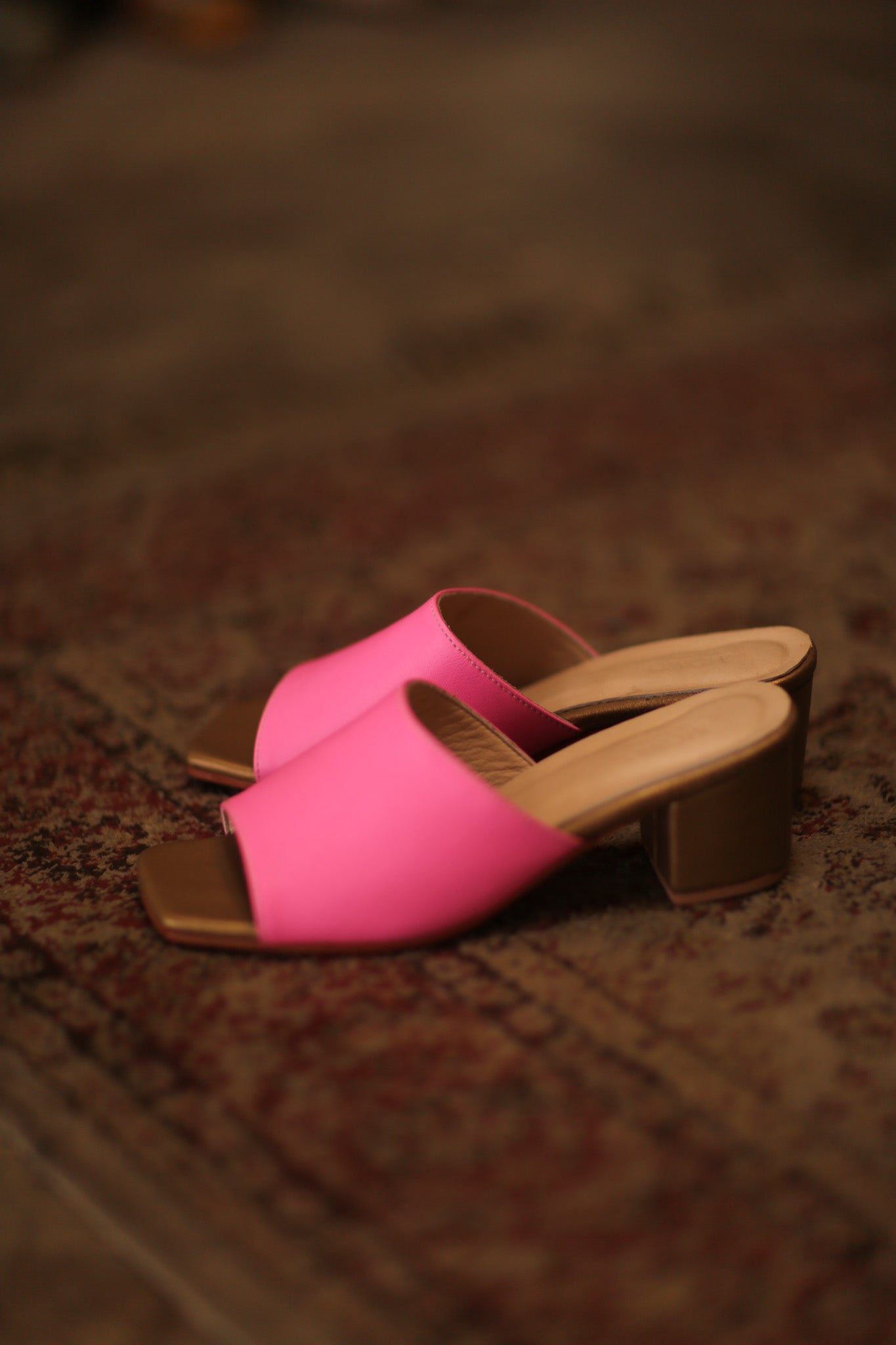 HEELED MULES LORIN PINK GOLD - MOMO STUDIO BERLIN - Berlin Concept Store - sustainable & ethical fashion