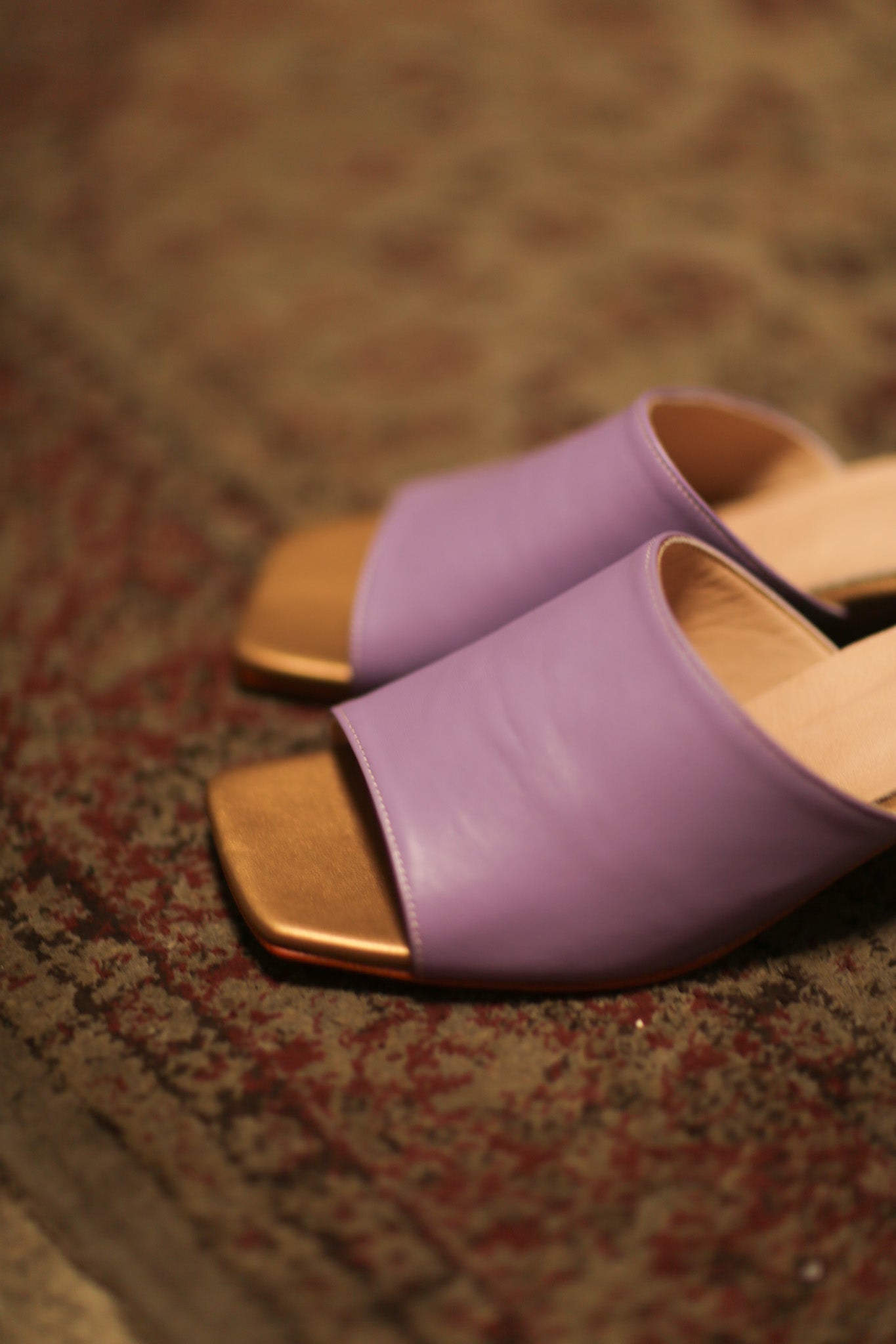 HEELED MULES LORINS LAVENDER GOLD - MOMO STUDIO BERLIN - Berlin Concept Store - sustainable & ethical fashion