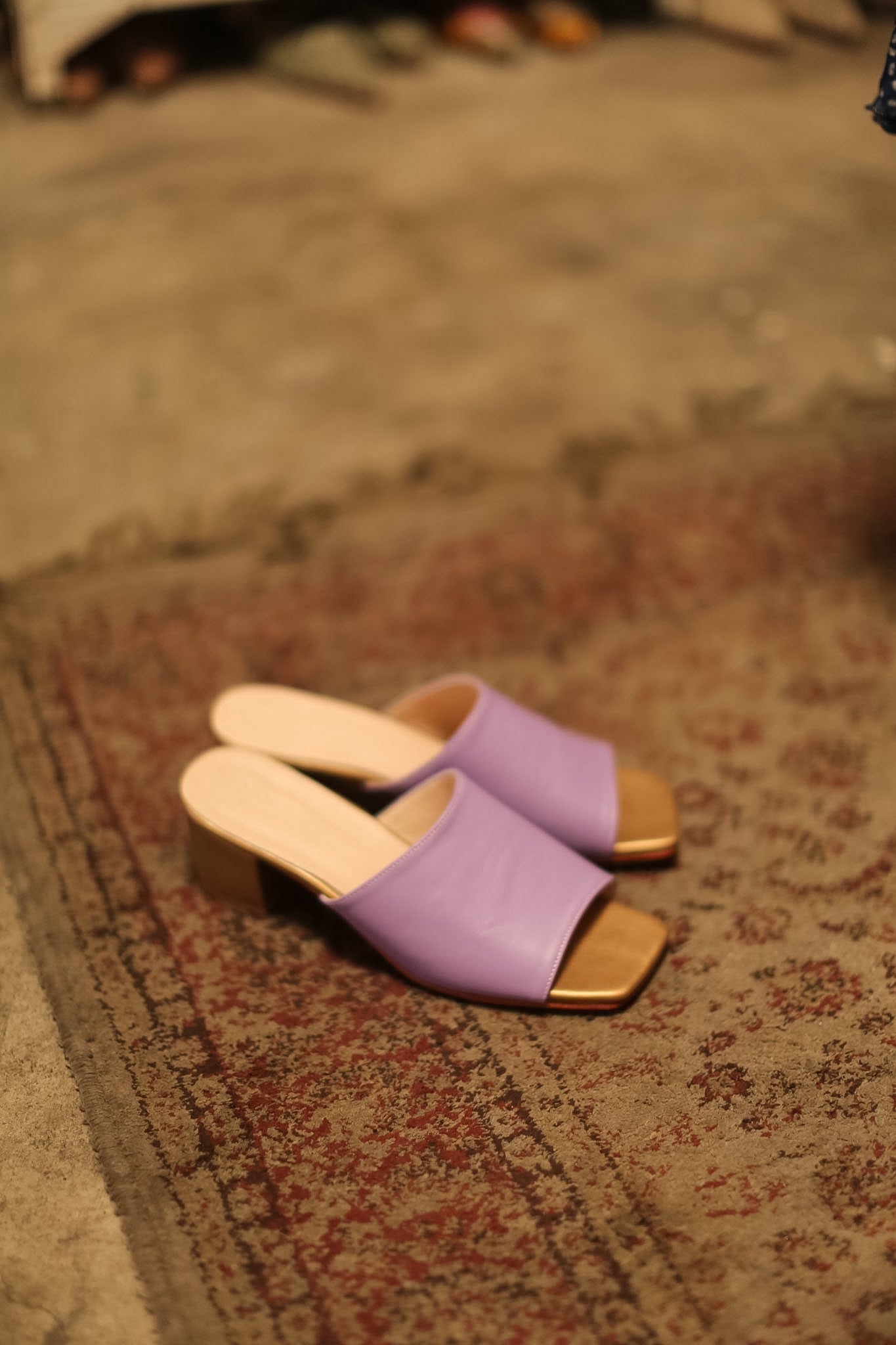 HEELED MULES LORINS LAVENDER GOLD - MOMO STUDIO BERLIN - Berlin Concept Store - sustainable & ethical fashion