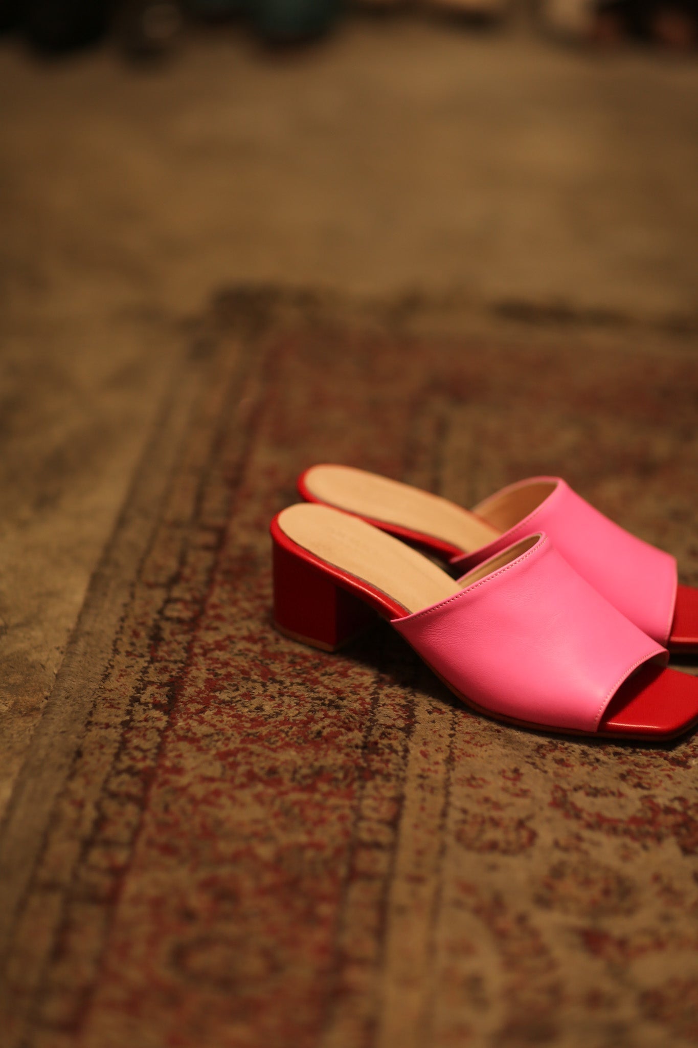 HEELED MULUES LORIN PINK RED - MOMO STUDIO BERLIN - Berlin Concept Store - sustainable & ethical fashion