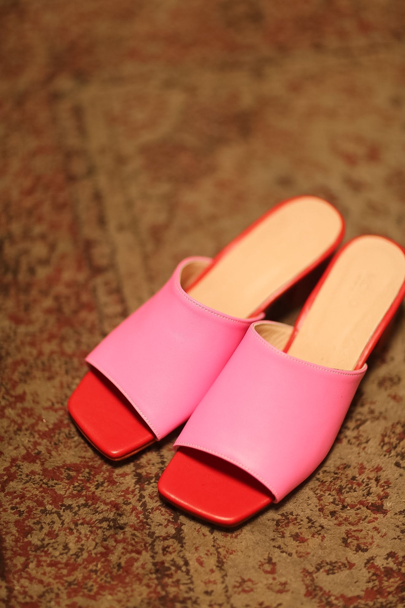 HEELED MULUES LORIN PINK RED - MOMO STUDIO BERLIN - Berlin Concept Store - sustainable & ethical fashion