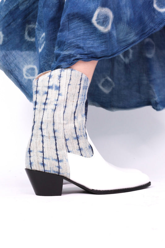 INDIGO HEMP LEATHER BOOTS DAKOTA - MOMO STUDIO BERLIN - Berlin Concept Store - sustainable & ethical fashion