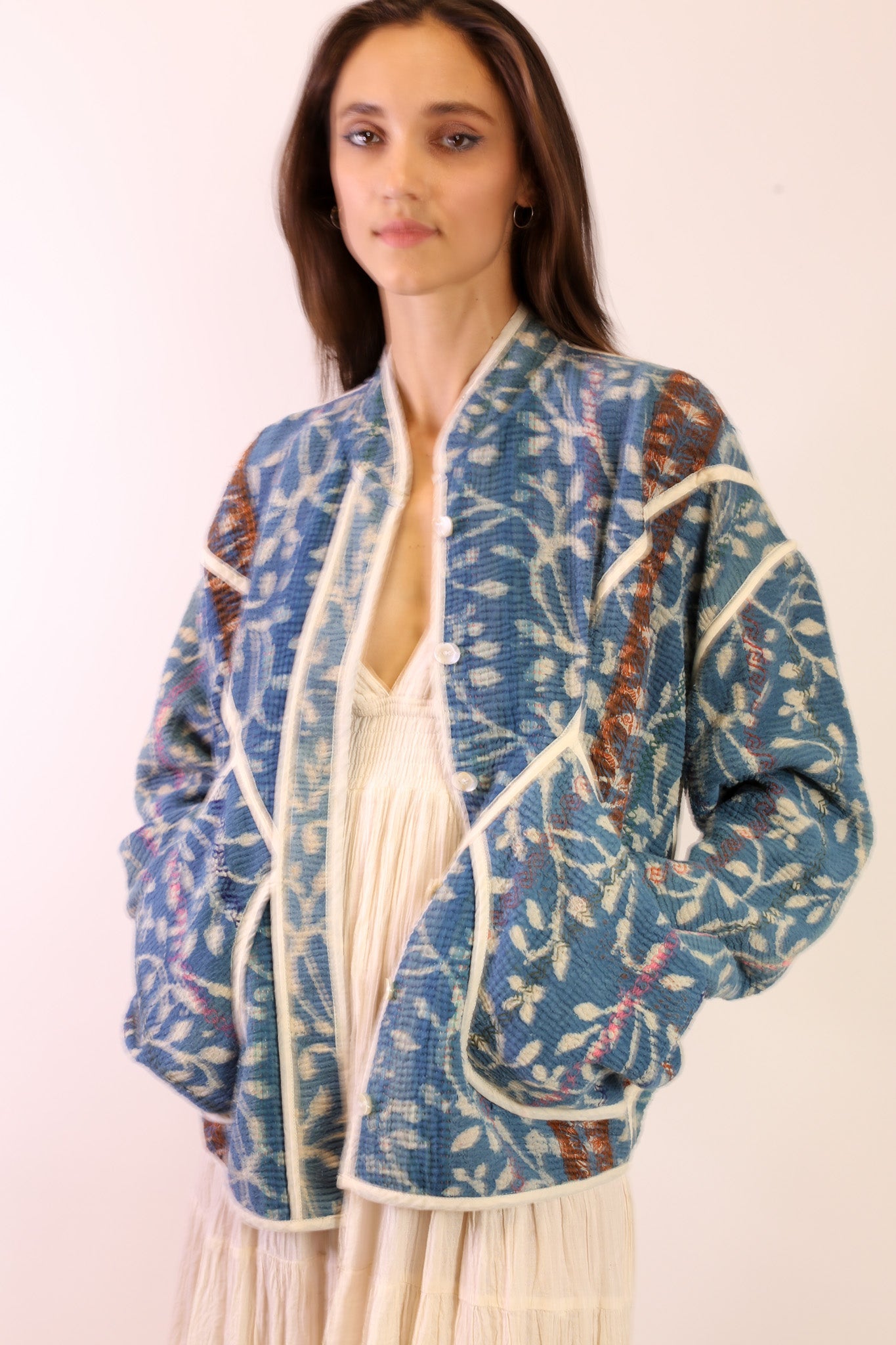 INDIGO KANTHA JACKET EMMY - MOMO STUDIO BERLIN - Berlin Concept Store - sustainable & ethical fashion