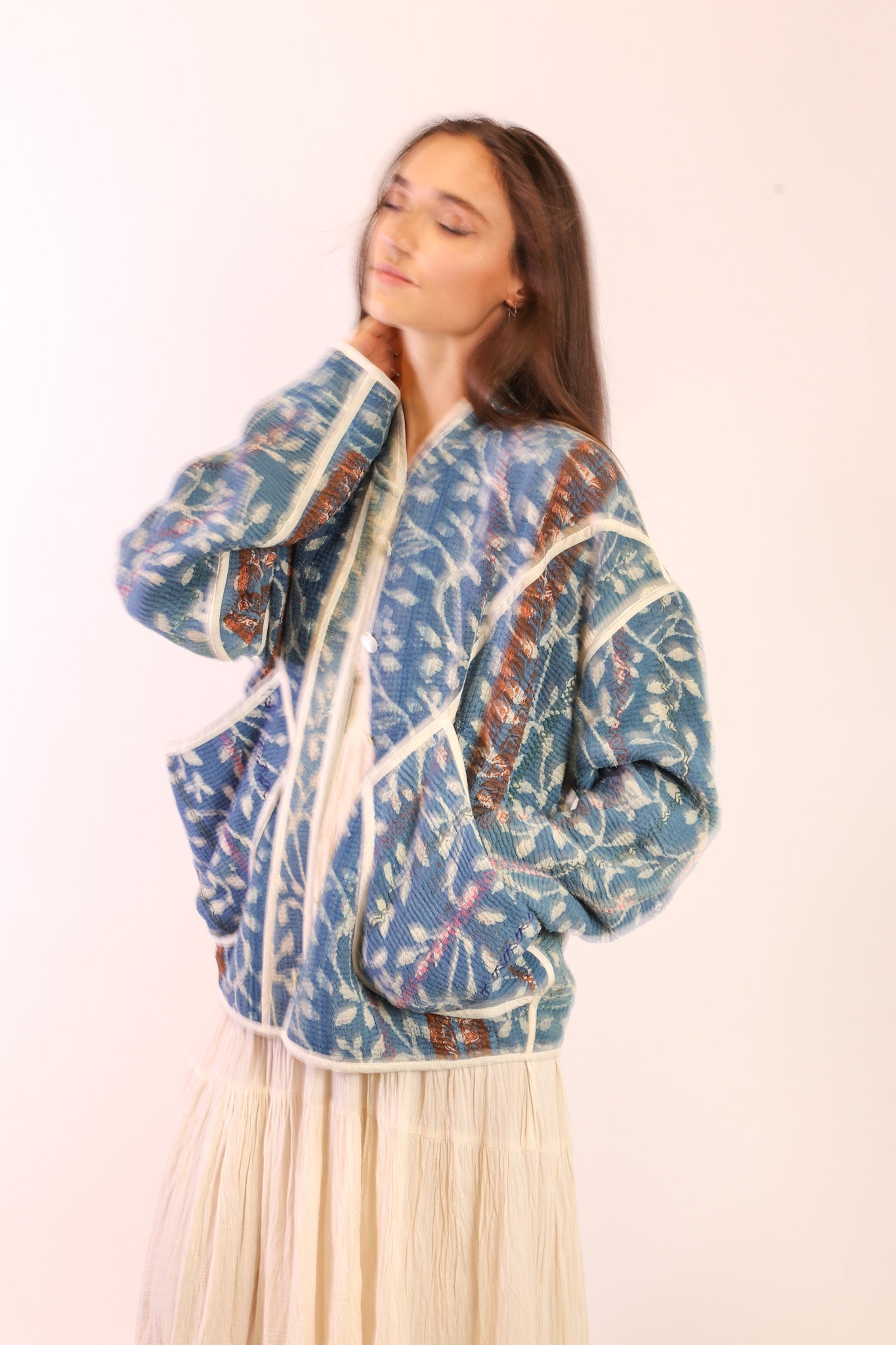 INDIGO KANTHA JACKET EMMY - MOMO STUDIO BERLIN - Berlin Concept Store - sustainable & ethical fashion