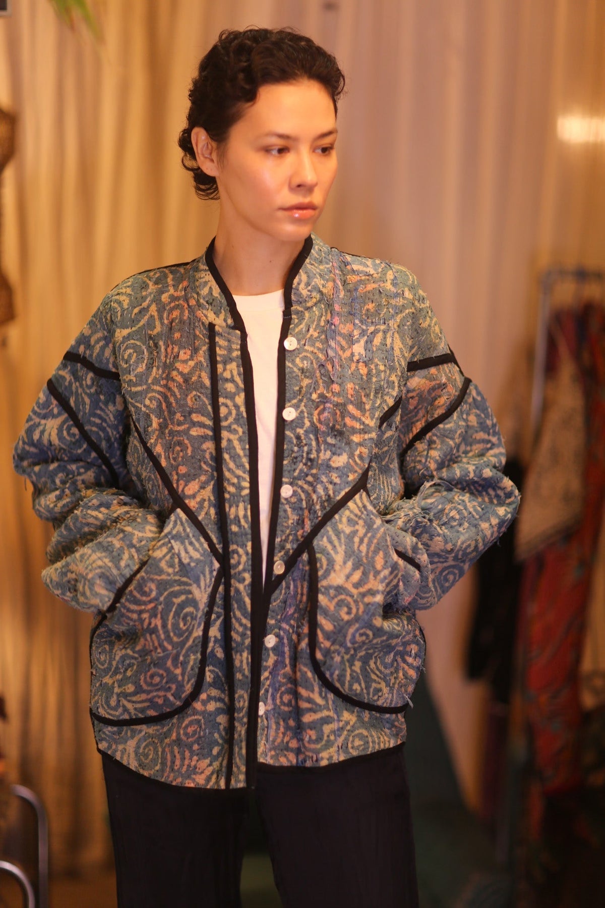 INDIGO KANTHA JACKET THANDAR - MOMO STUDIO BERLIN - Berlin Concept Store - sustainable & ethical fashion