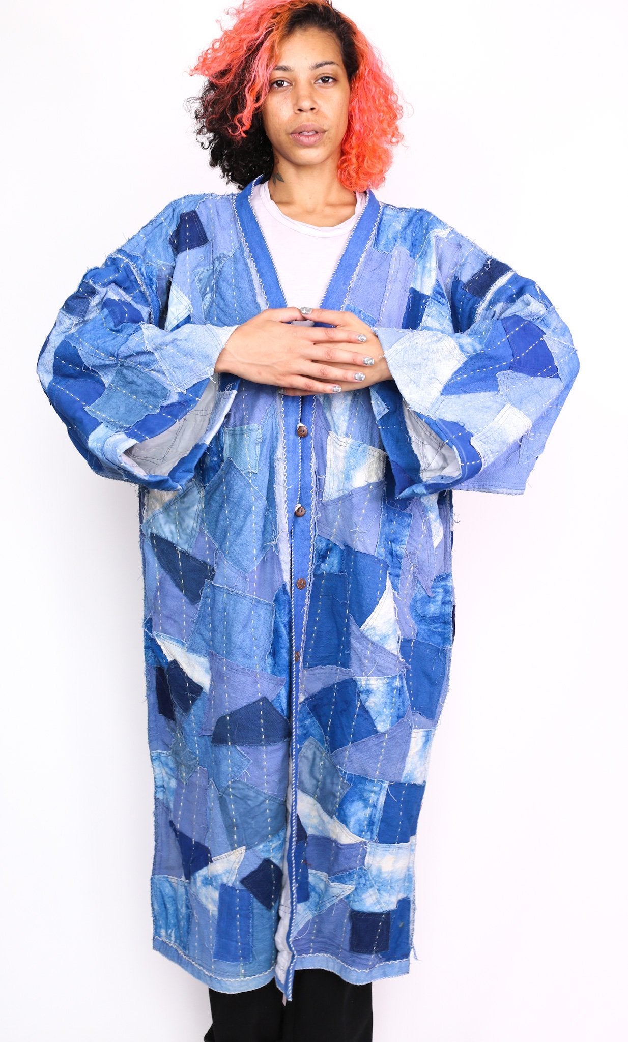 INDIGO PATCHWORK KIMONO NOLA - MOMO STUDIO BERLIN - Berlin Concept Store - sustainable & ethical fashion