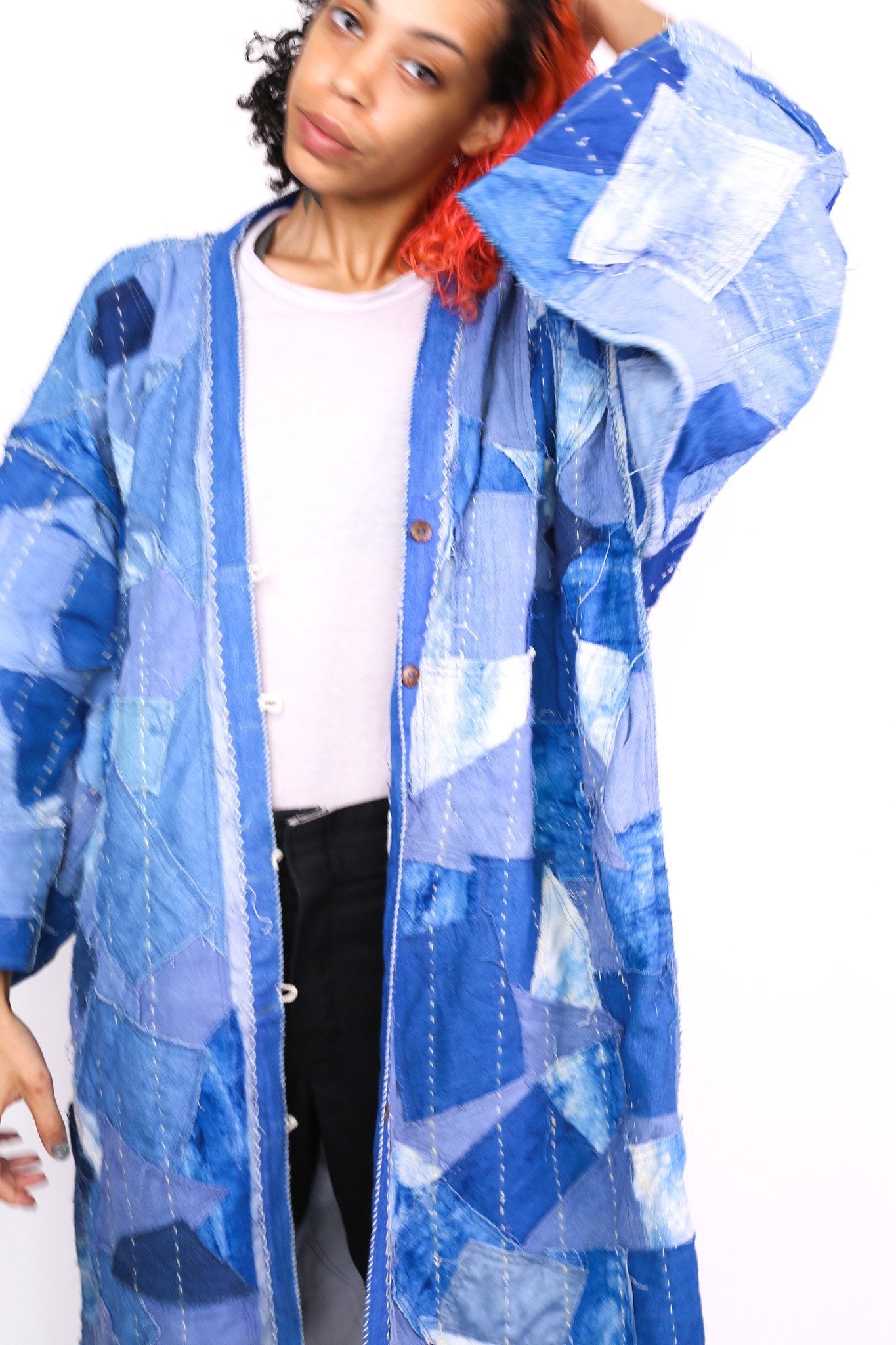 INDIGO PATCHWORK KIMONO NOLA - MOMO STUDIO BERLIN - Berlin Concept Store - sustainable & ethical fashion