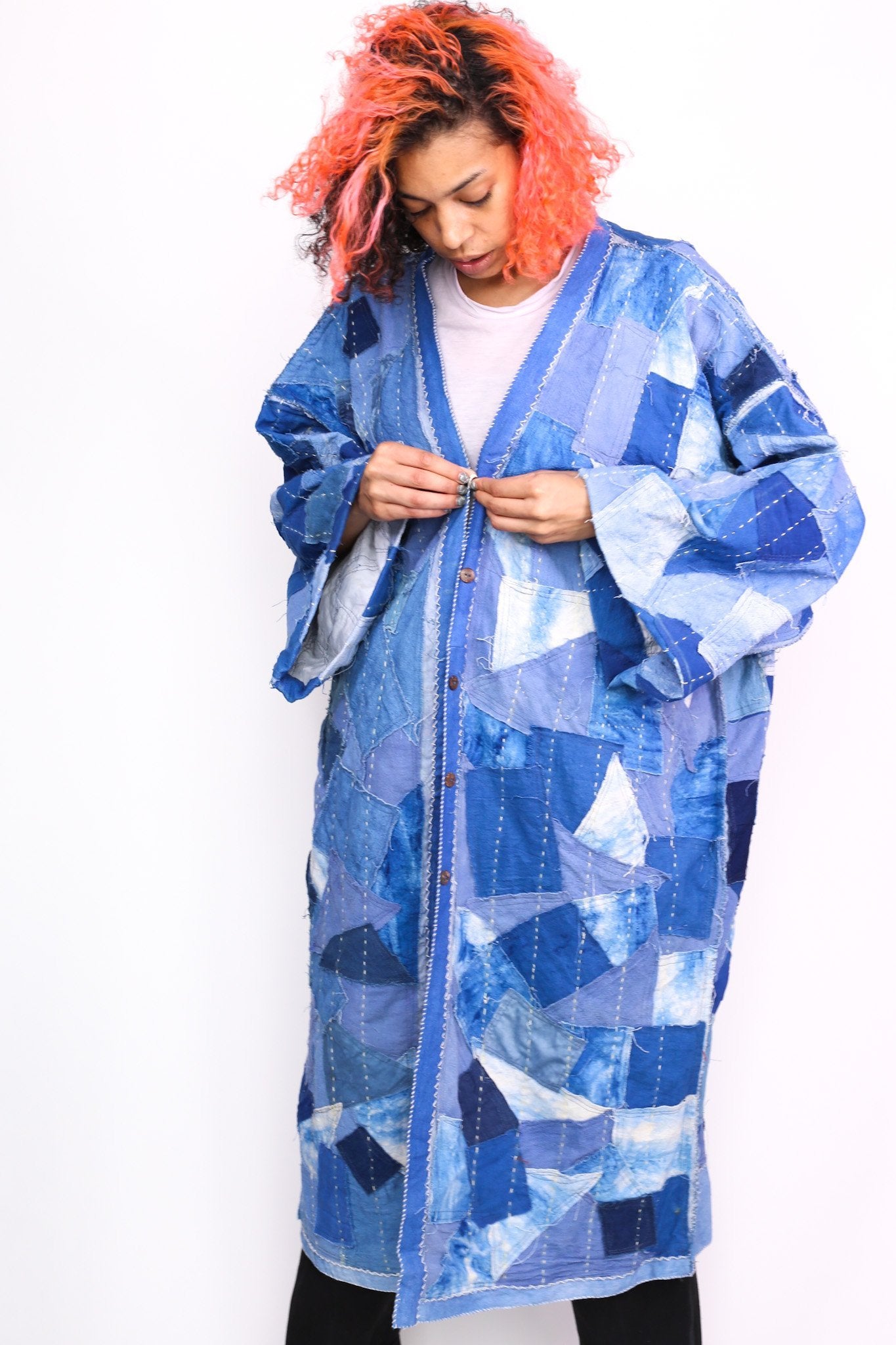 INDIGO PATCHWORK KIMONO NOLA - MOMO STUDIO BERLIN - Berlin Concept Store - sustainable & ethical fashion