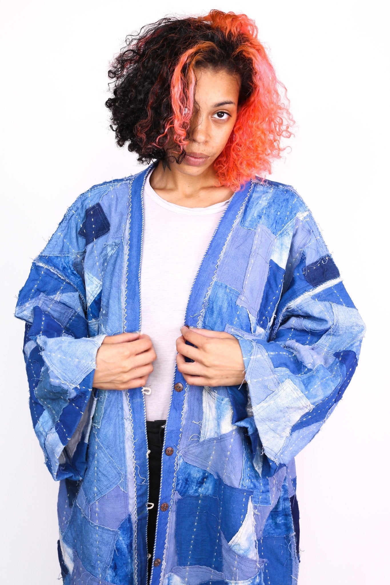 INDIGO PATCHWORK KIMONO NOLA - MOMO STUDIO BERLIN - Berlin Concept Store - sustainable & ethical fashion