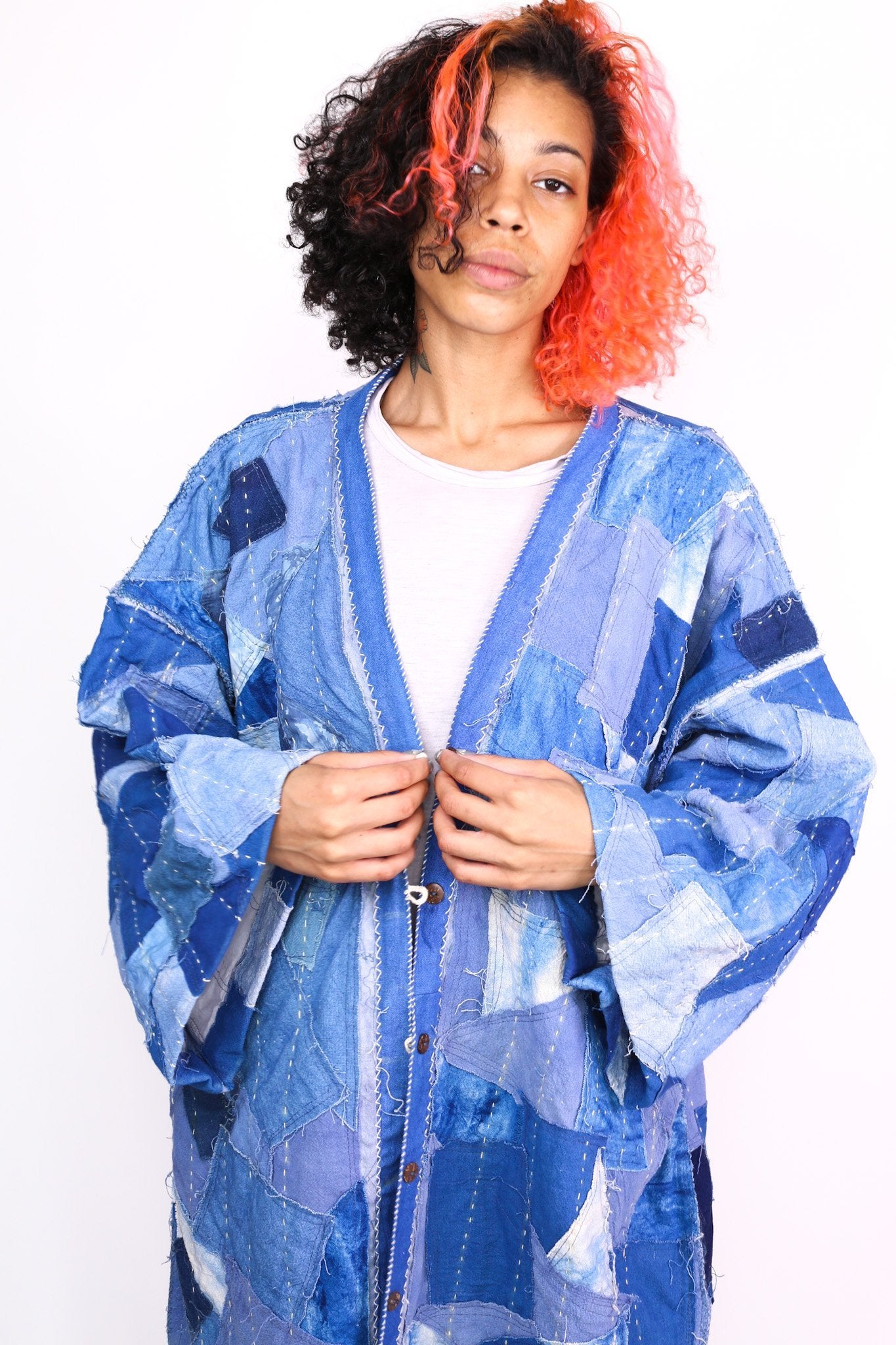 INDIGO PATCHWORK KIMONO NOLA - MOMO STUDIO BERLIN - Berlin Concept Store - sustainable & ethical fashion