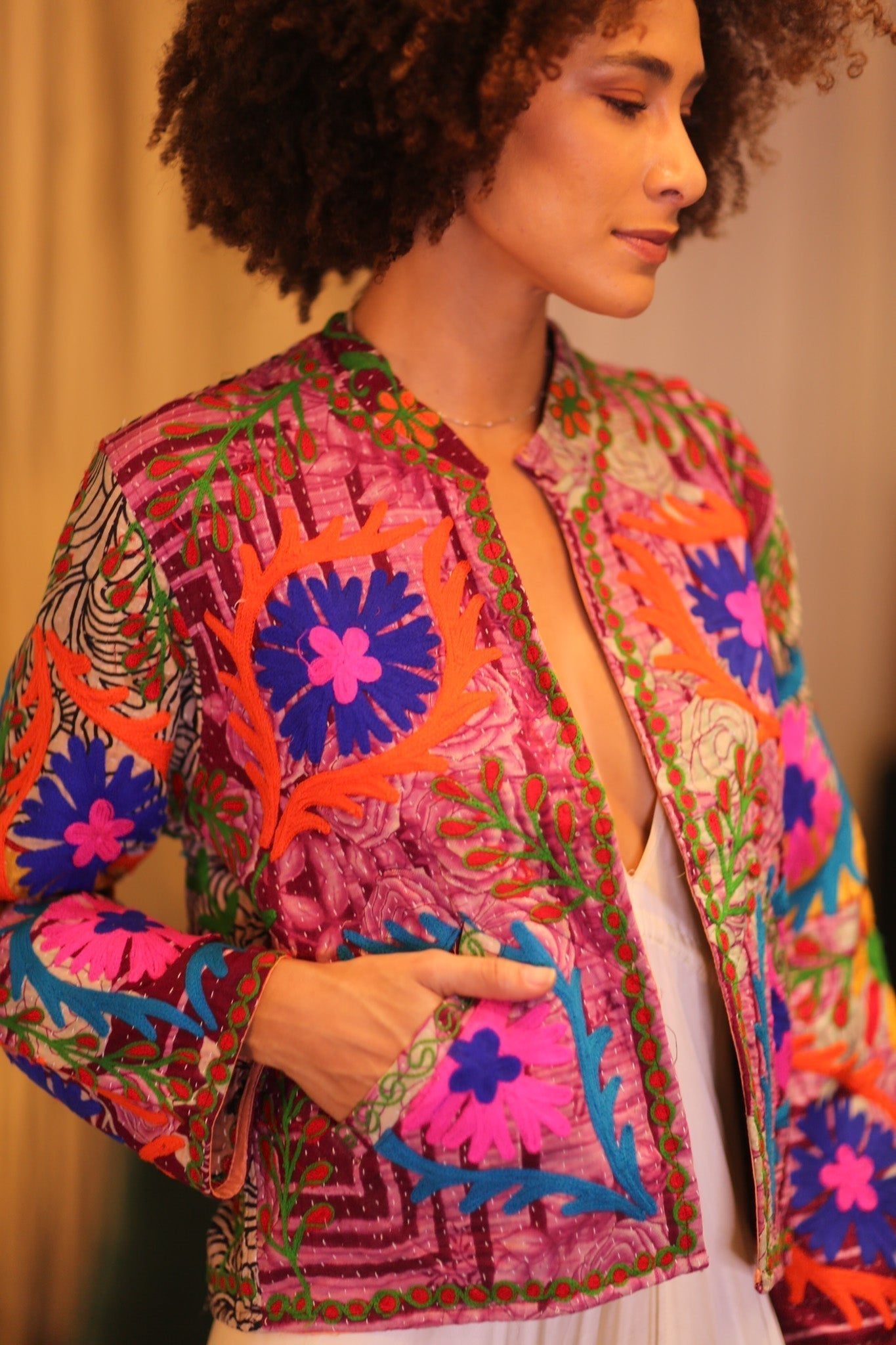 INGRID MIA EMBROIDERED JACKET - MOMO STUDIO BERLIN - Berlin Concept Store - sustainable & ethical fashion