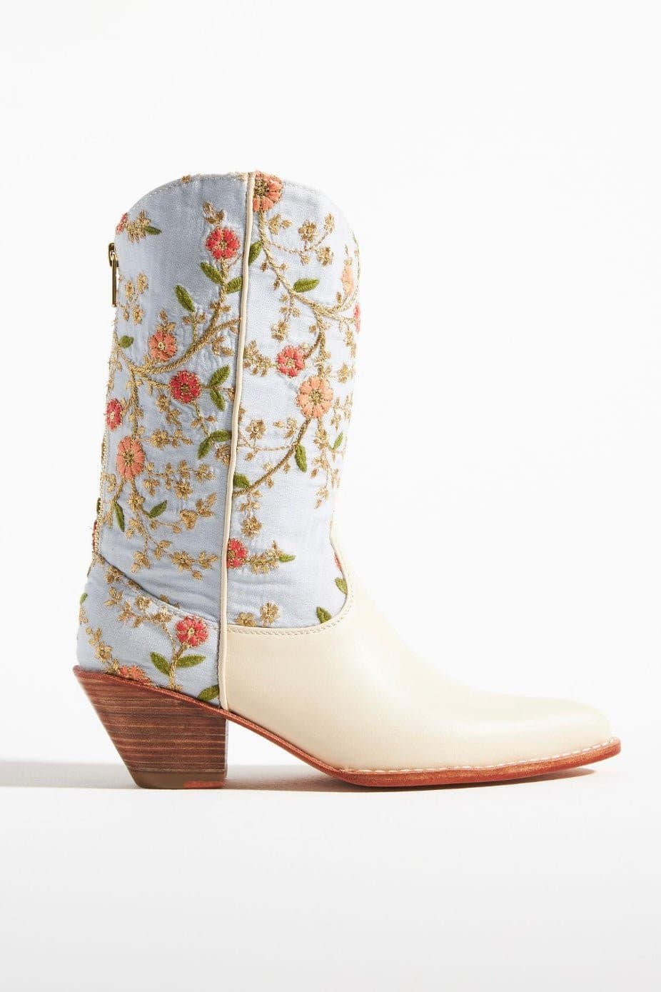 IVORY EMBROIDERED FLOWER WESTERN BOOTS X ANTHROPOLOGIE - MOMO STUDIO BERLIN - Berlin Concept Store - sustainable & ethical fashion