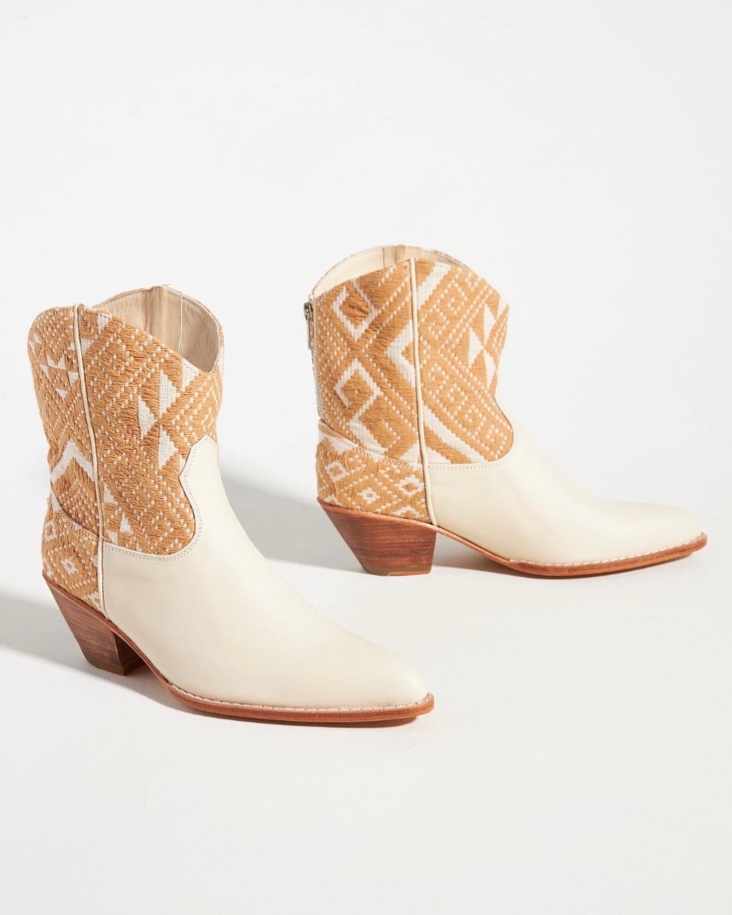 IVORY HAND WOVEN WESTERN BOOTS X ANTHROPOLOGIE - MOMO STUDIO BERLIN - Berlin Concept Store - sustainable & ethical fashion