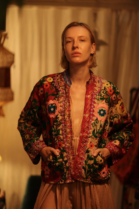 JACKET INGRID FLOWERS EMBROIDERED - MOMO STUDIO BERLIN - Berlin Concept Store - sustainable & ethical fashion
