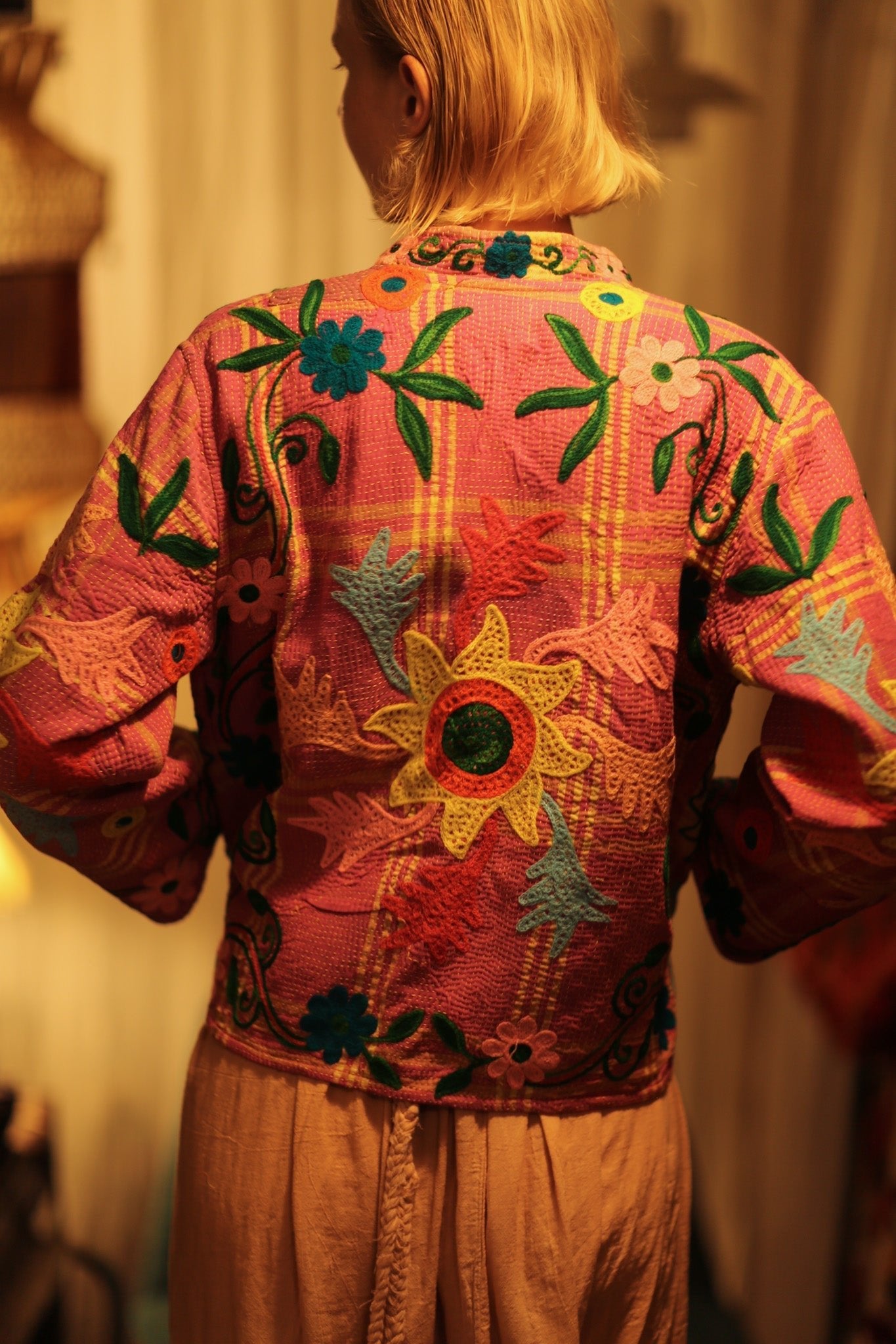 JACKET INGRID SUNFLOWER EMBROIDERED - MOMO STUDIO BERLIN - Berlin Concept Store - sustainable & ethical fashion