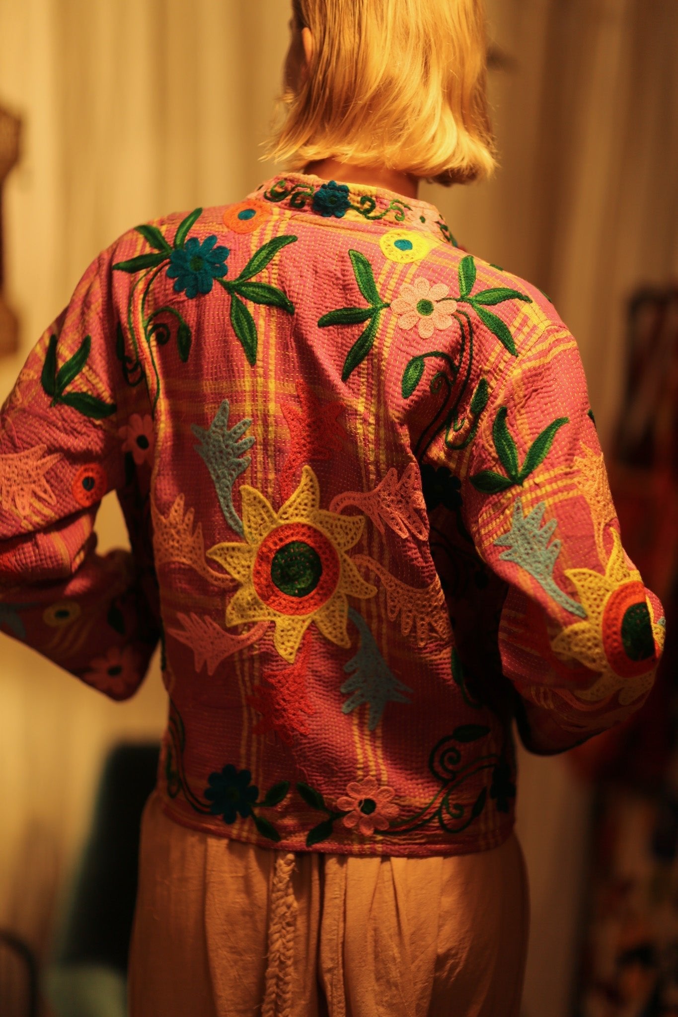 JACKET INGRID SUNFLOWER EMBROIDERED - MOMO STUDIO BERLIN - Berlin Concept Store - sustainable & ethical fashion