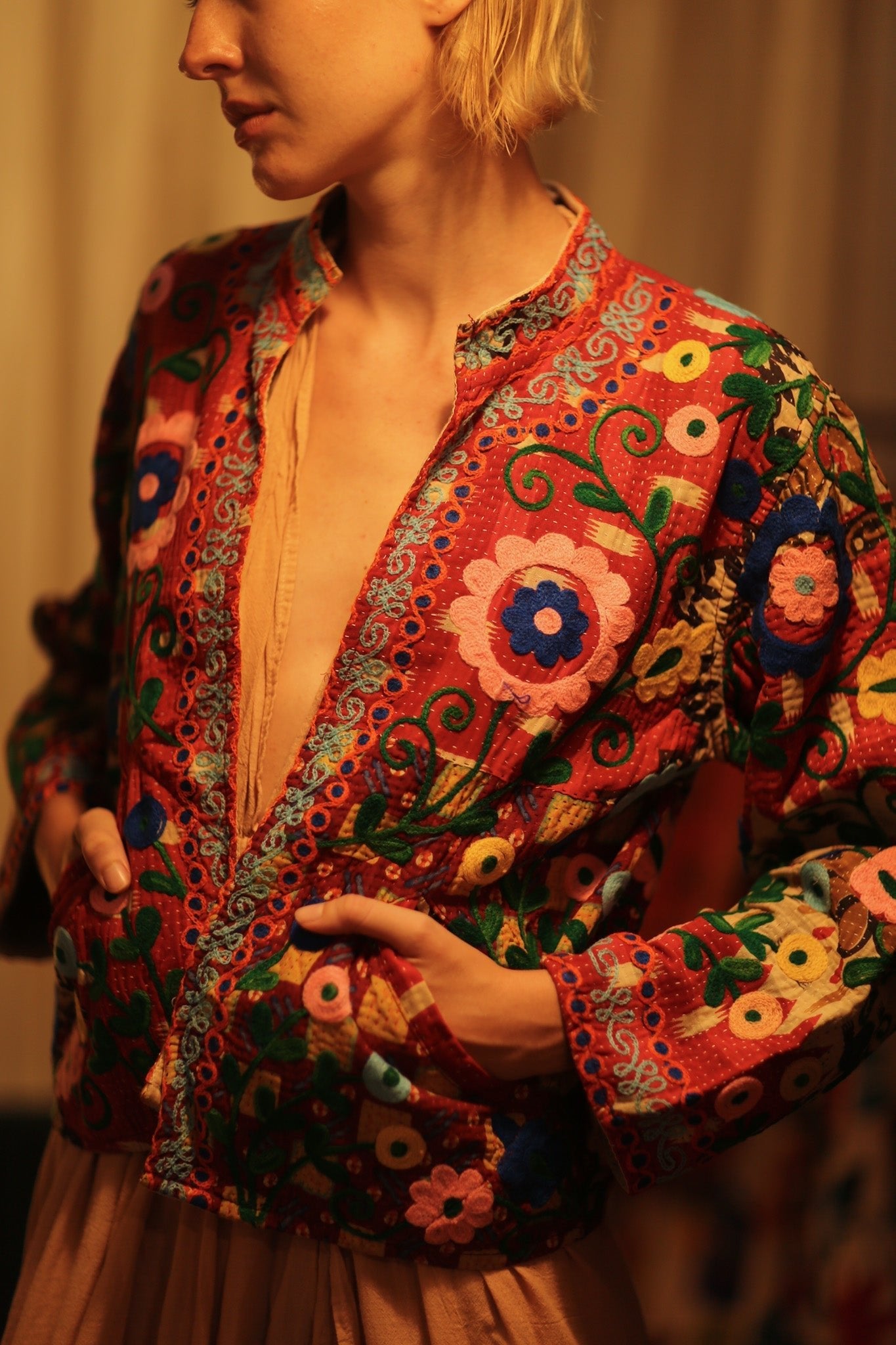 JACKET INGRID ZARINA EMBROIDERED - MOMO STUDIO BERLIN - Berlin Concept Store - sustainable & ethical fashion