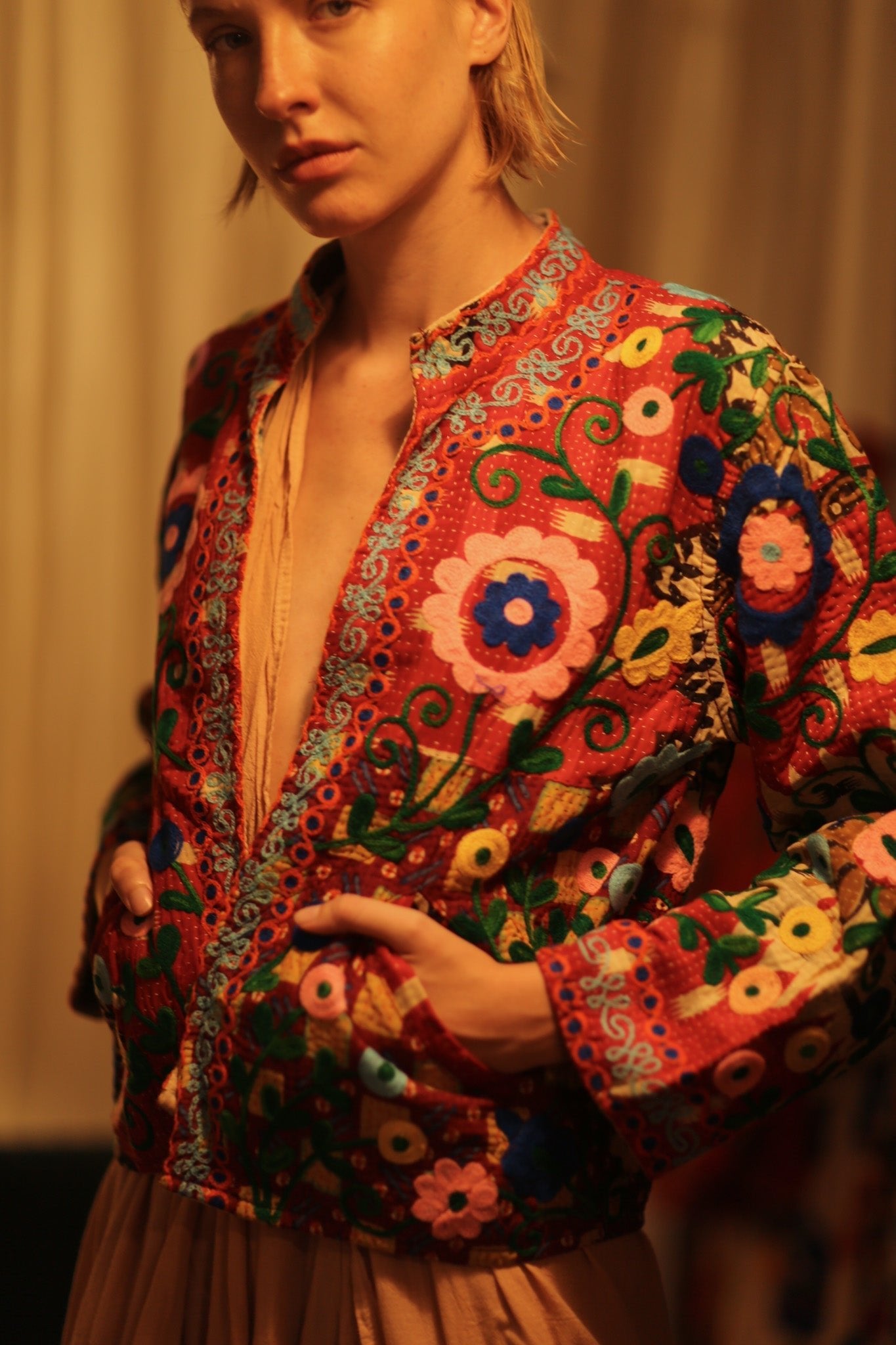 JACKET INGRID ZARINA EMBROIDERED - MOMO STUDIO BERLIN - Berlin Concept Store - sustainable & ethical fashion