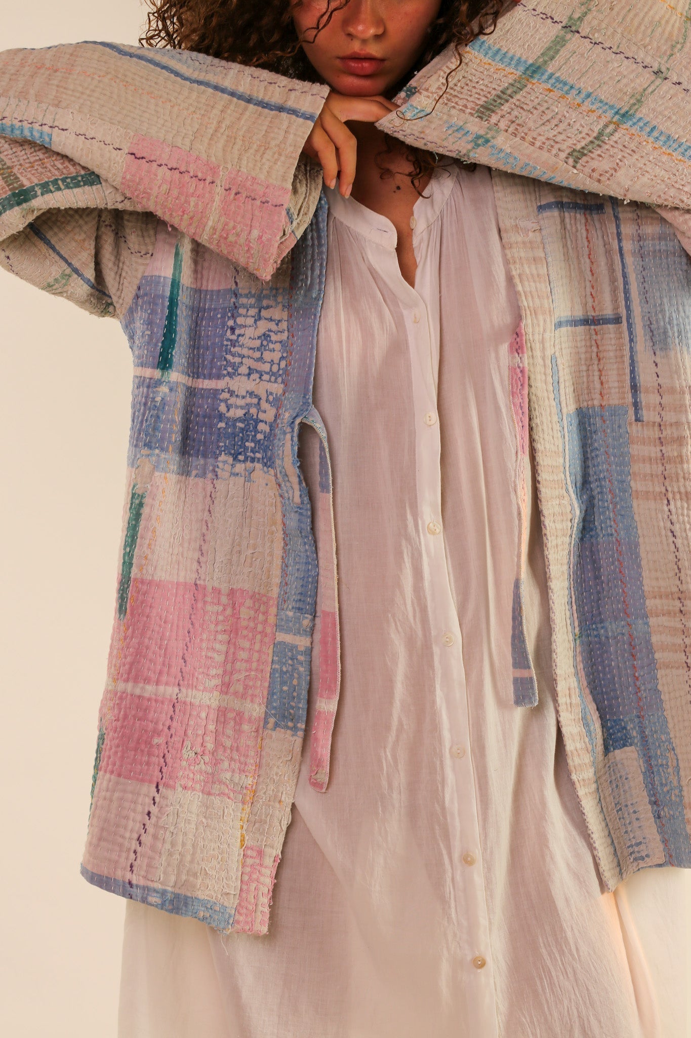 JACKET KIMONO RIKI VINTAE KANTHA QUILT - MOMO STUDIO BERLIN - Berlin Concept Store - sustainable & ethical fashion