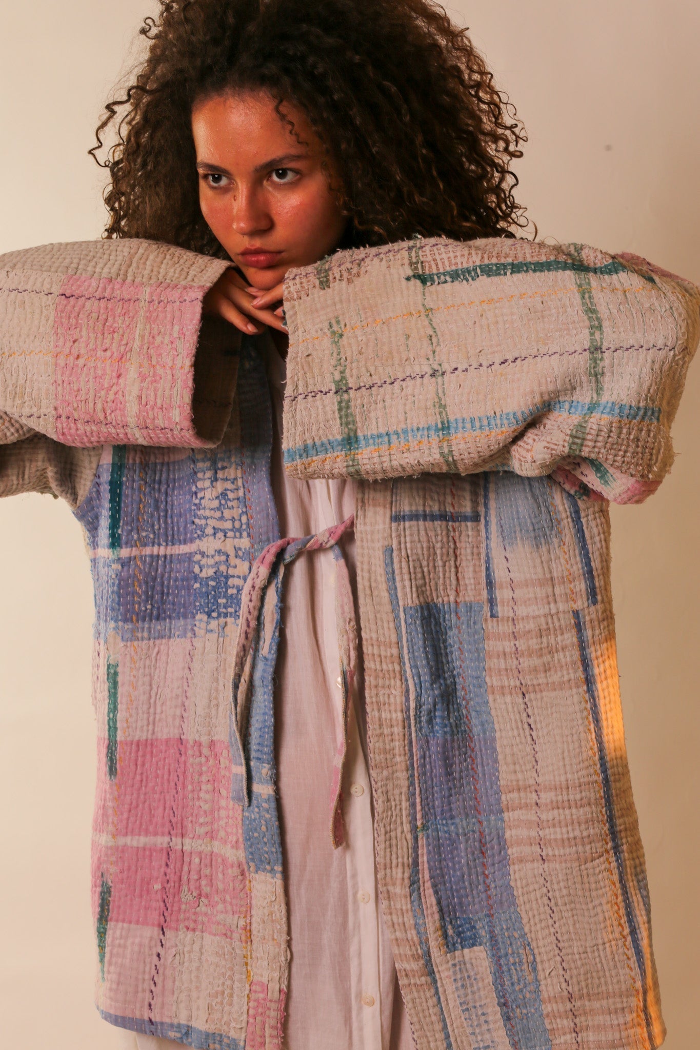 JACKET KIMONO RIKI VINTAE KANTHA QUILT - MOMO STUDIO BERLIN - Berlin Concept Store - sustainable & ethical fashion