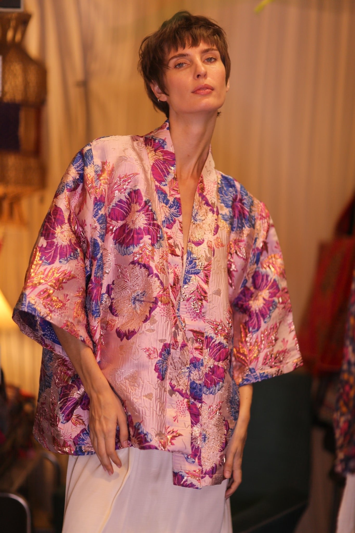 JACQUARD SHORT KIMONO LAVELLE - MOMO STUDIO BERLIN - Berlin Concept Store - sustainable & ethical fashion