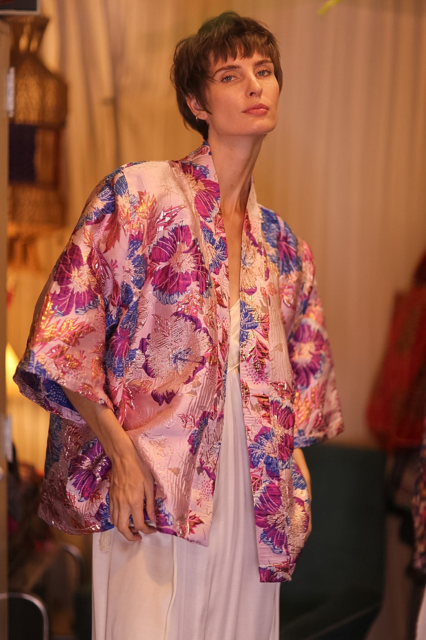 JACQUARD SHORT KIMONO LAVELLE - MOMO STUDIO BERLIN - Berlin Concept Store - sustainable & ethical fashion