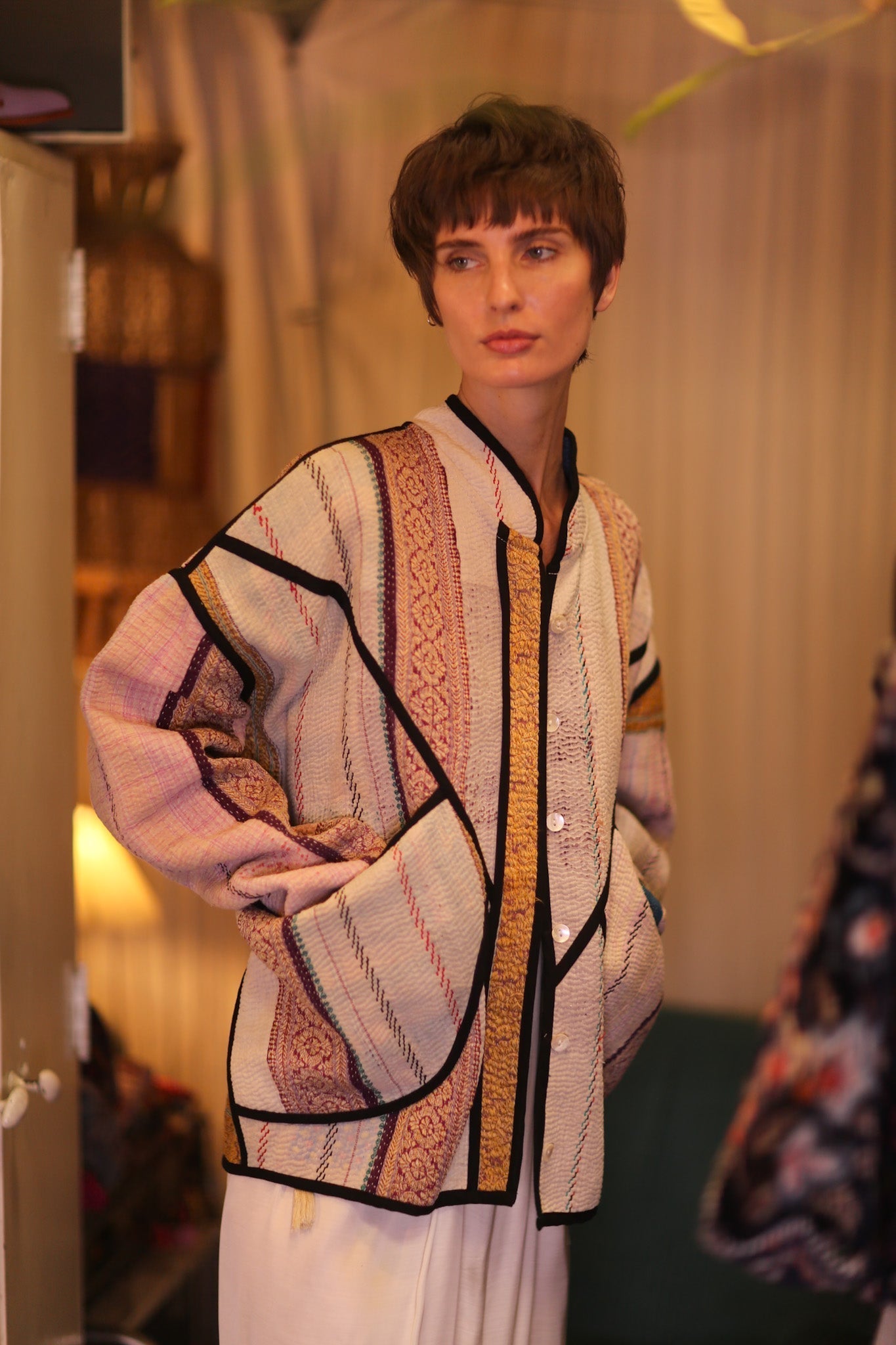 KANTHA BOMBER JACKET PINKGOLD - MOMO STUDIO BERLIN - Berlin Concept Store - sustainable & ethical fashion
