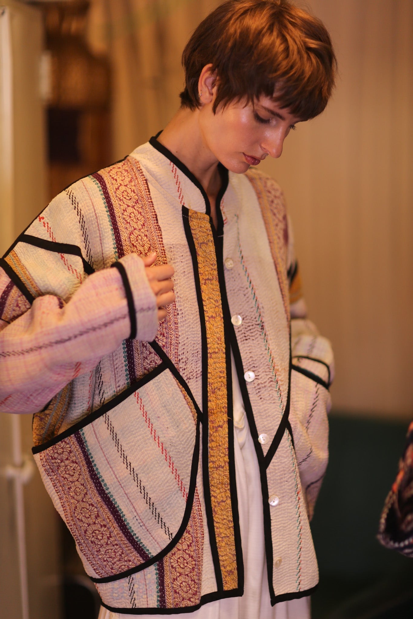 KANTHA BOMBER JACKET PINKGOLD - MOMO STUDIO BERLIN - Berlin Concept Store - sustainable & ethical fashion