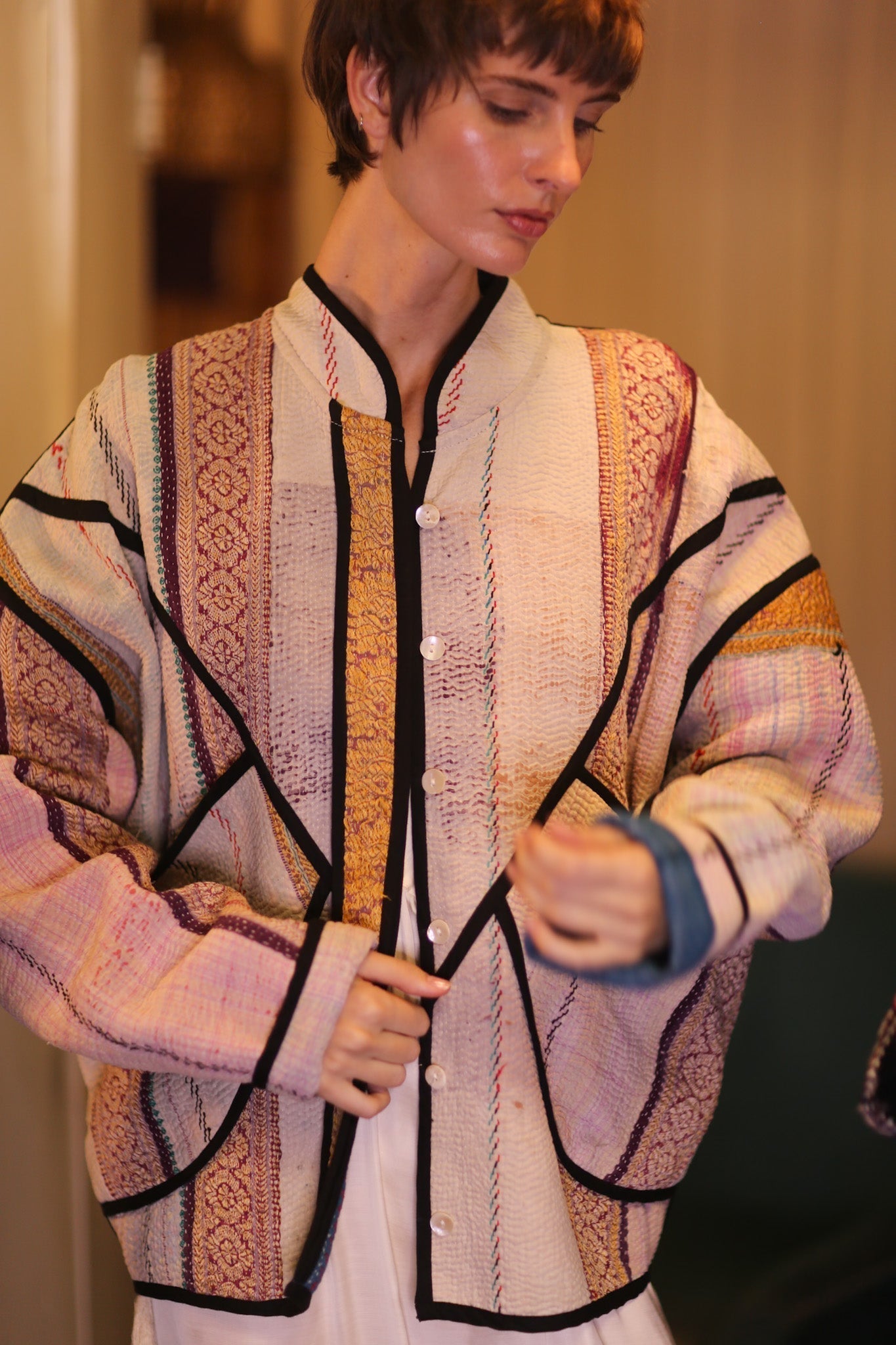 KANTHA BOMBER JACKET PINKGOLD - MOMO STUDIO BERLIN - Berlin Concept Store - sustainable & ethical fashion