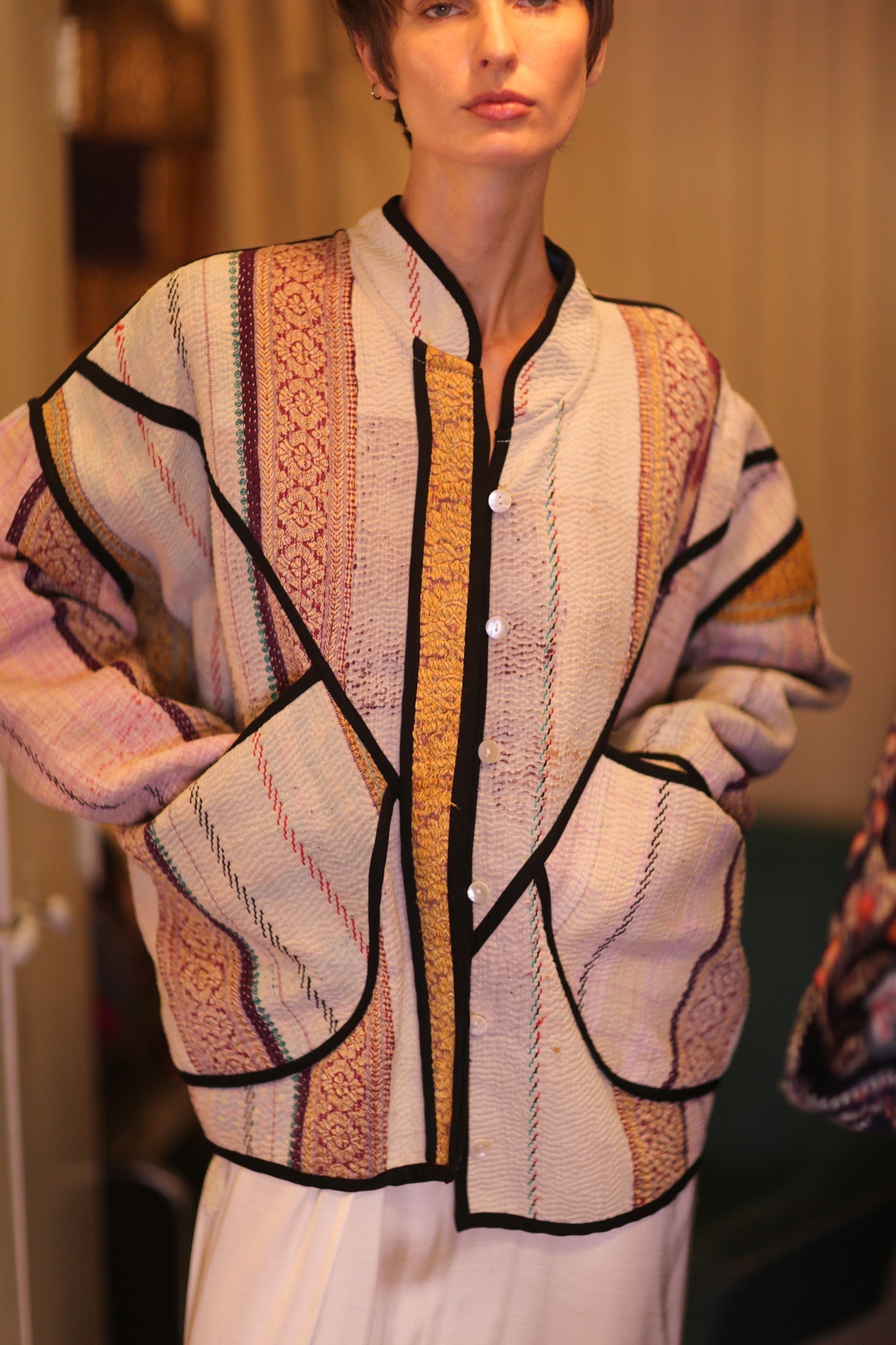 KANTHA BOMBER JACKET PINKGOLD - MOMO STUDIO BERLIN - Berlin Concept Store - sustainable & ethical fashion