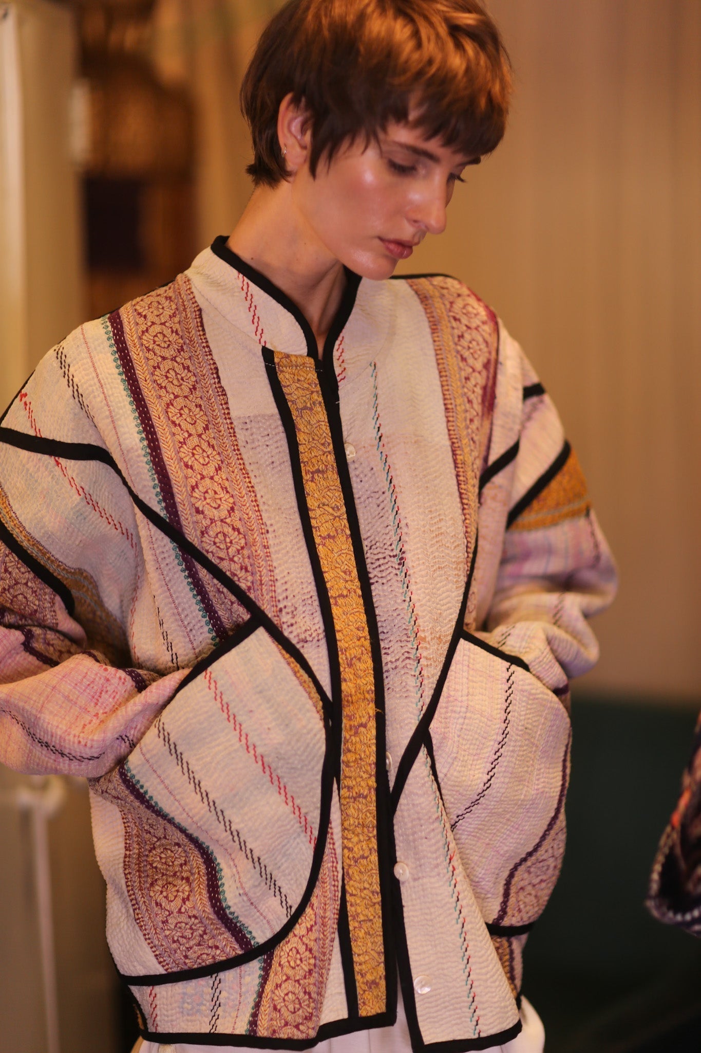 KANTHA BOMBER JACKET PINKGOLD - MOMO STUDIO BERLIN - Berlin Concept Store - sustainable & ethical fashion