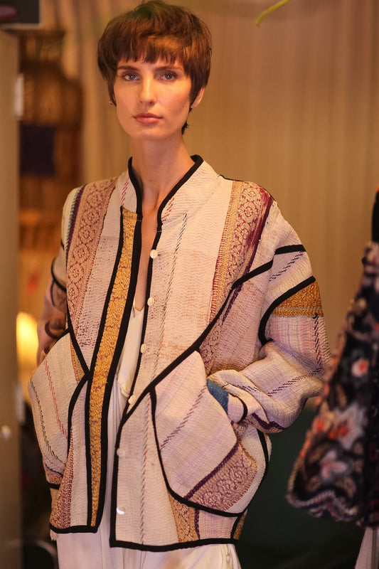 KANTHA BOMBER JACKET PINKGOLD - MOMO STUDIO BERLIN - Berlin Concept Store - sustainable & ethical fashion