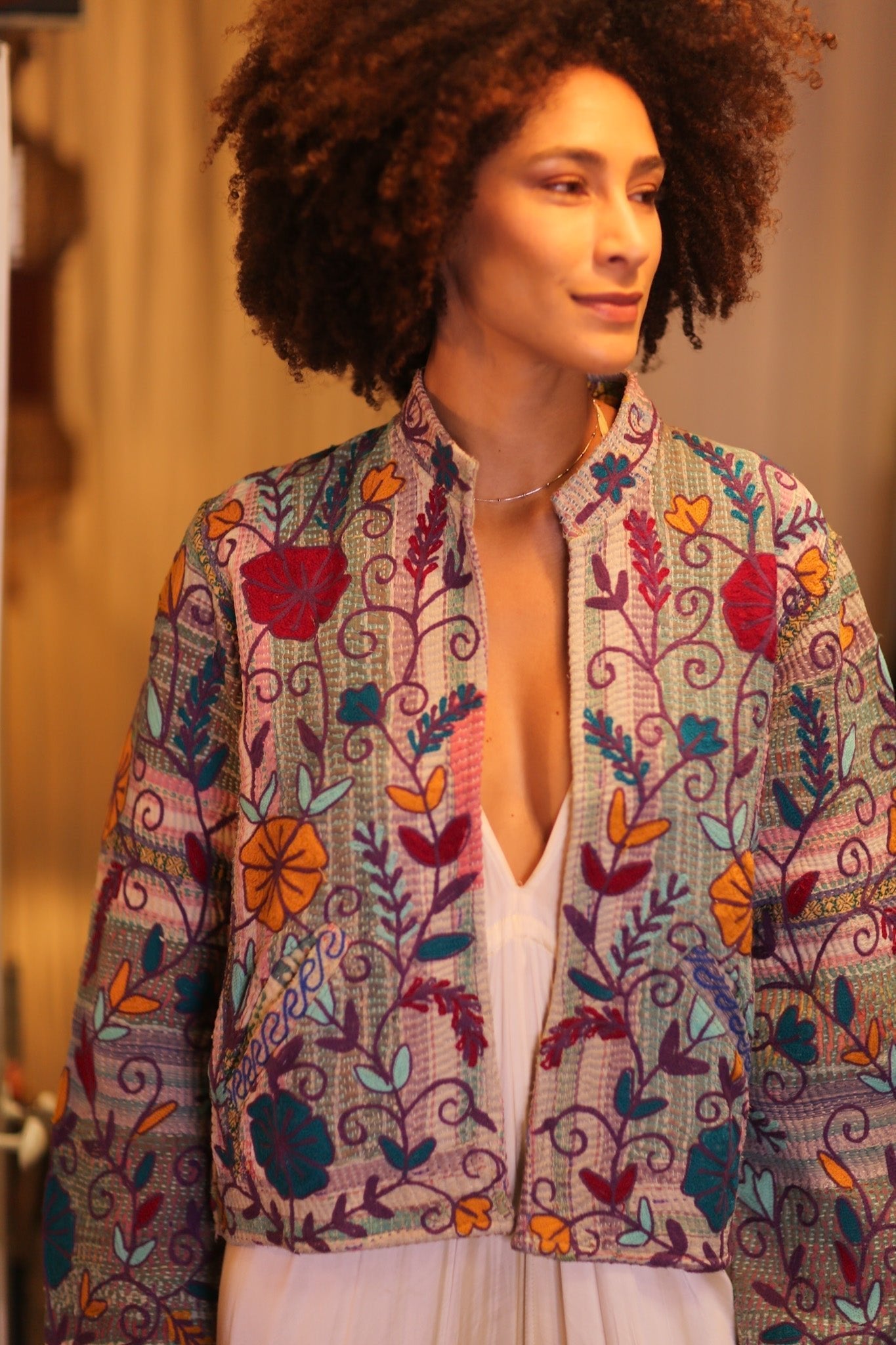 KANTHA EMBROIDERED JACKET INGRID JOY - MOMO STUDIO BERLIN - Berlin Concept Store - sustainable & ethical fashion