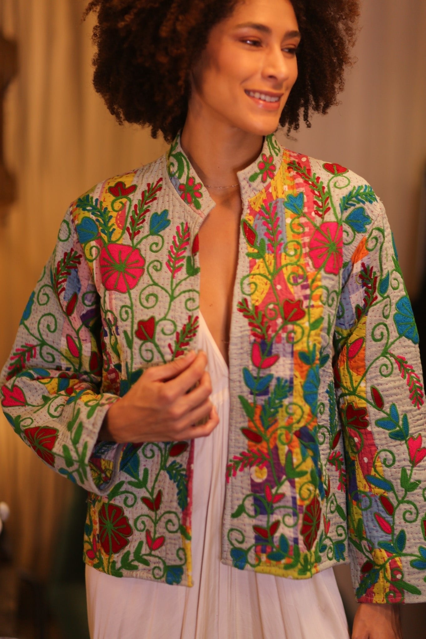 KANTHA EMBROIDERED JACKET INGRID NWENI - MOMO STUDIO BERLIN - Berlin Concept Store - sustainable & ethical fashion