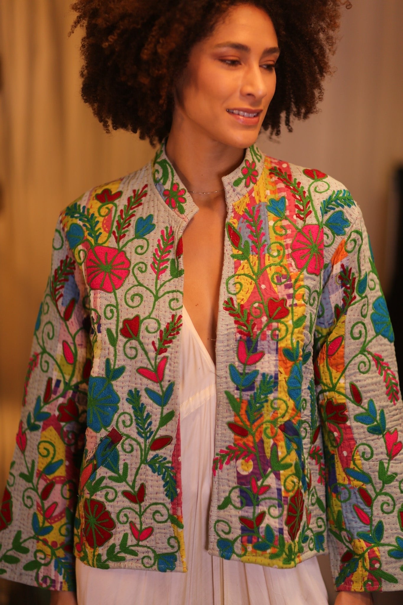 KANTHA EMBROIDERED JACKET INGRID NWENI - MOMO STUDIO BERLIN - Berlin Concept Store - sustainable & ethical fashion