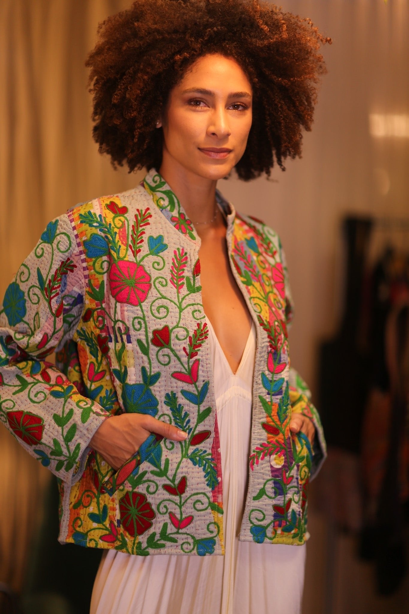 KANTHA EMBROIDERED JACKET INGRID NWENI - MOMO STUDIO BERLIN - Berlin Concept Store - sustainable & ethical fashion