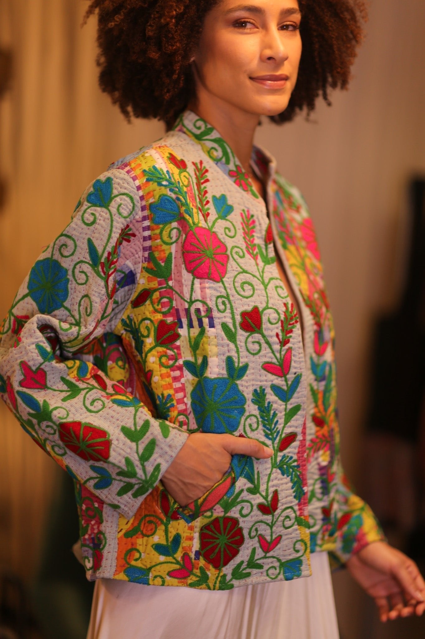 KANTHA EMBROIDERED JACKET INGRID NWENI - MOMO STUDIO BERLIN - Berlin Concept Store - sustainable & ethical fashion