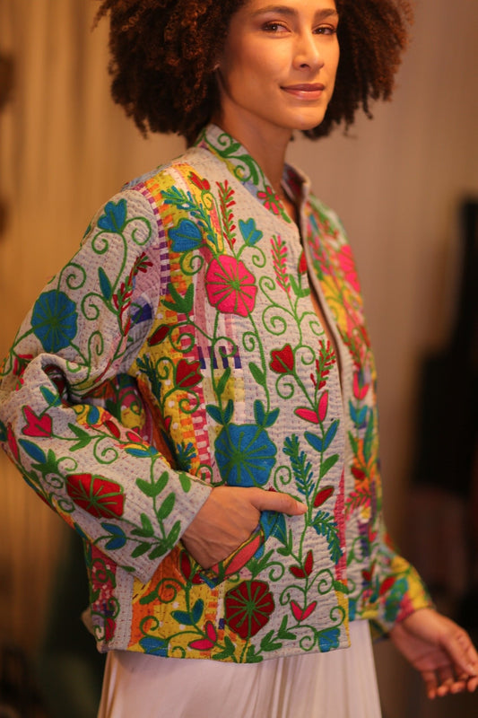 KANTHA EMBROIDERED JACKET INGRID NWENI - MOMO STUDIO BERLIN - Berlin Concept Store - sustainable & ethical fashion
