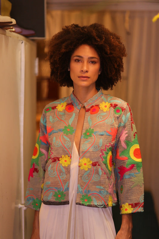 KANTHA EMBROIDERED JACKET INGRID WARPYAR - MOMO STUDIO BERLIN - Berlin Concept Store - sustainable & ethical fashion