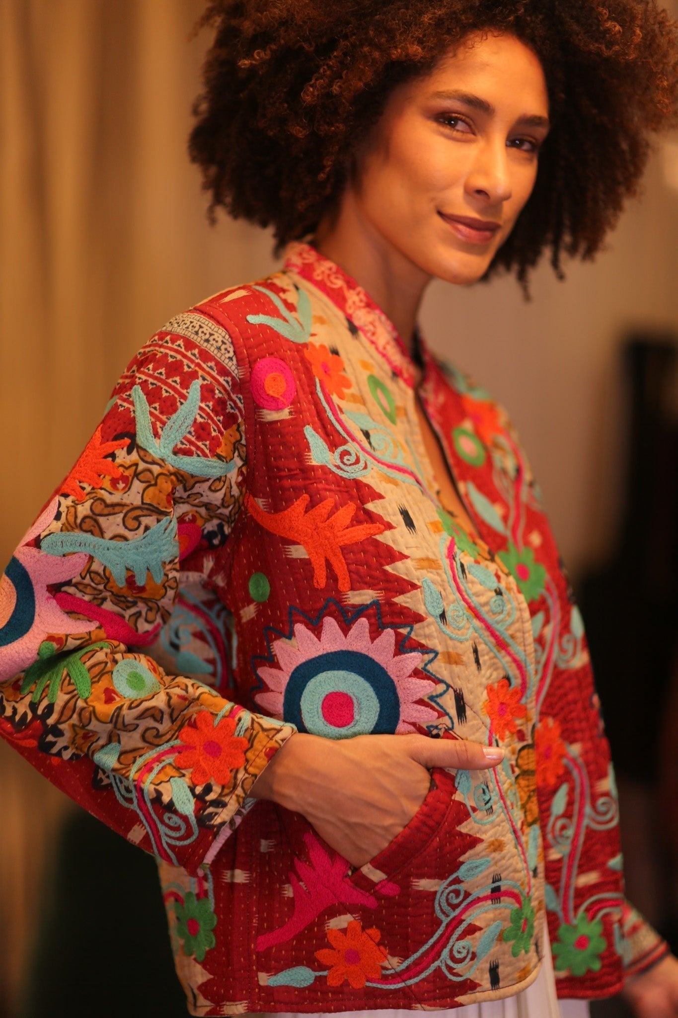 KANTHA EMBROIDERED JACKET INGRID WARYAW - MOMO STUDIO BERLIN - Berlin Concept Store - sustainable & ethical fashion