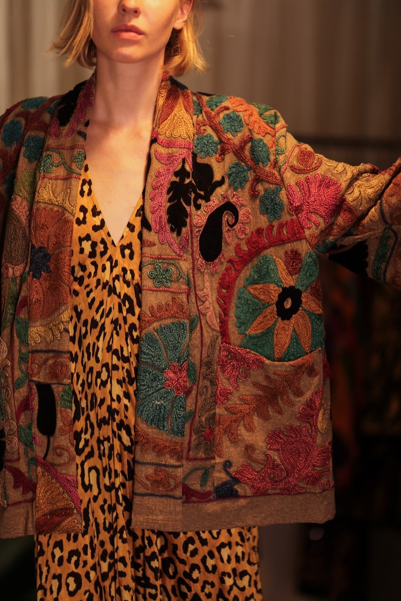 KANTHA EMBROIDERED KIMONO MONTY - MOMO STUDIO BERLIN - Berlin Concept Store - sustainable & ethical fashion